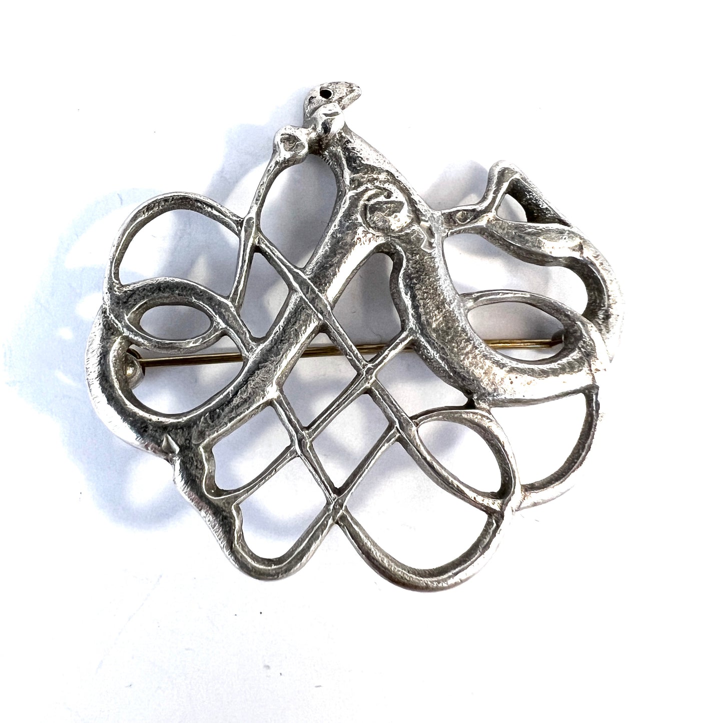 David-Andersen, Norway. Vintage Sterling Silver Viking Copy Brooch.