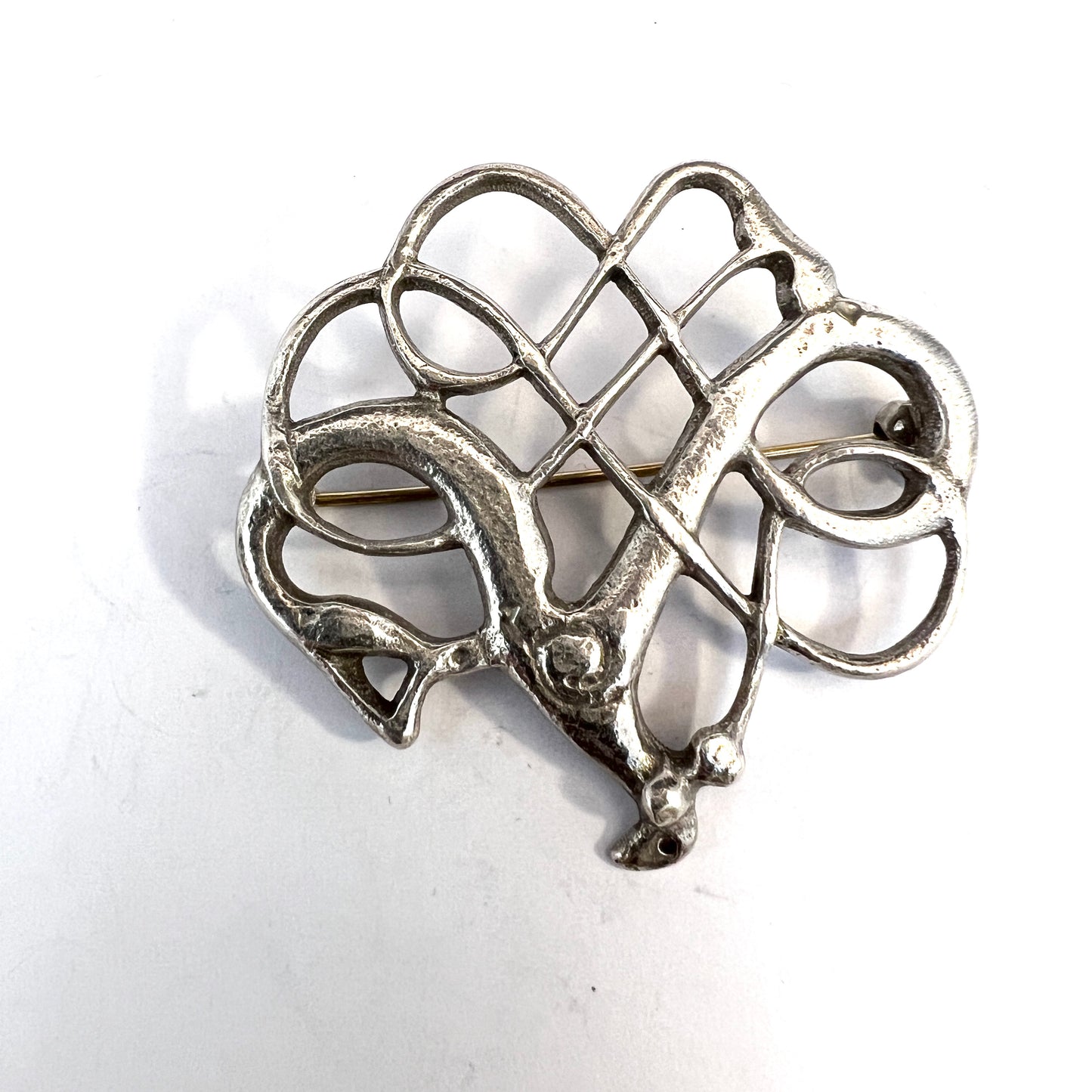 David-Andersen, Norway. Vintage Sterling Silver Viking Copy Brooch.