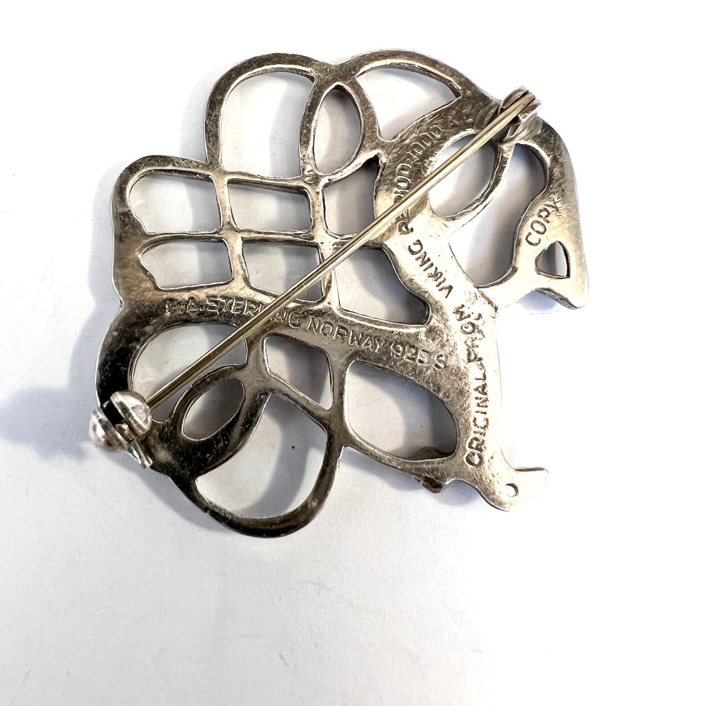 David-Andersen, Norway. Vintage Sterling Silver Viking Copy Brooch.