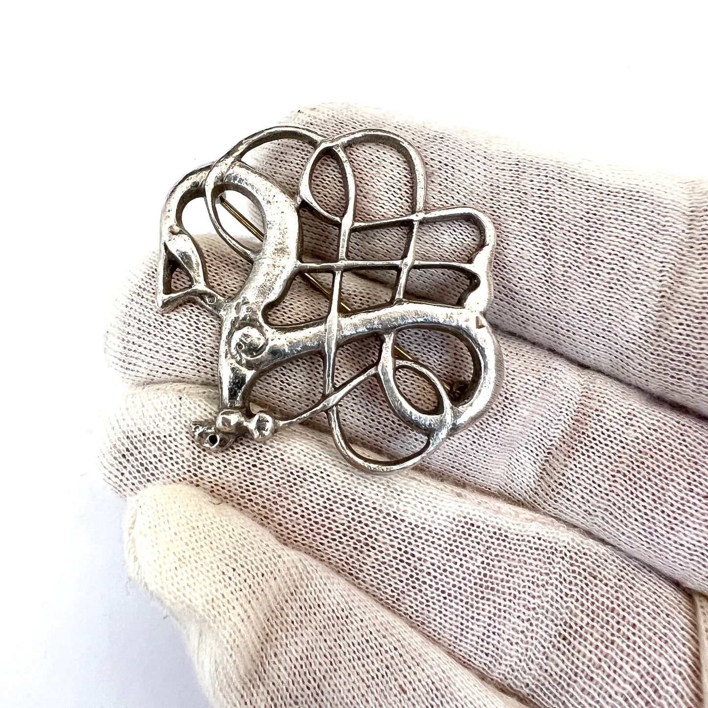 David-Andersen, Norway. Vintage Sterling Silver Viking Copy Brooch.