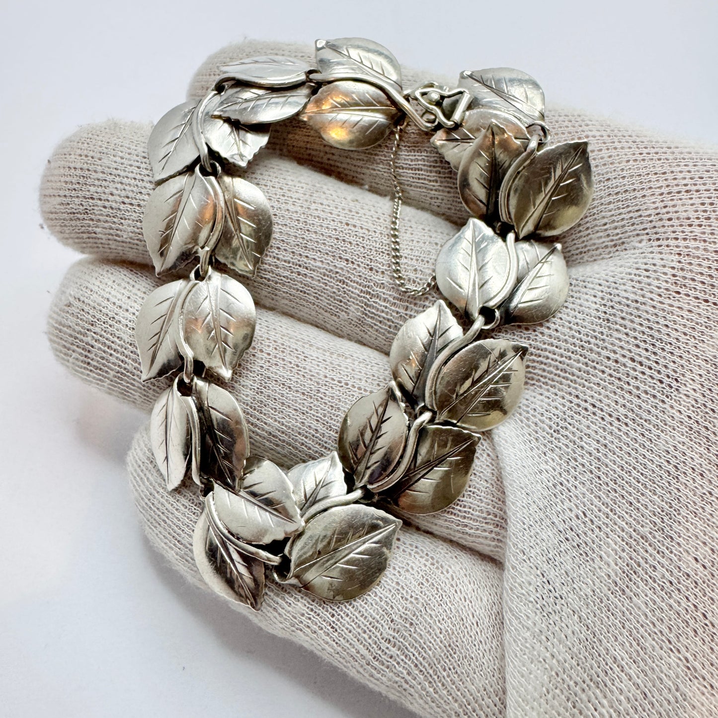 Gertrud Engel for Michelsen, Sweden 1952. Vintage Sterling Silver Bracelet. Signed.