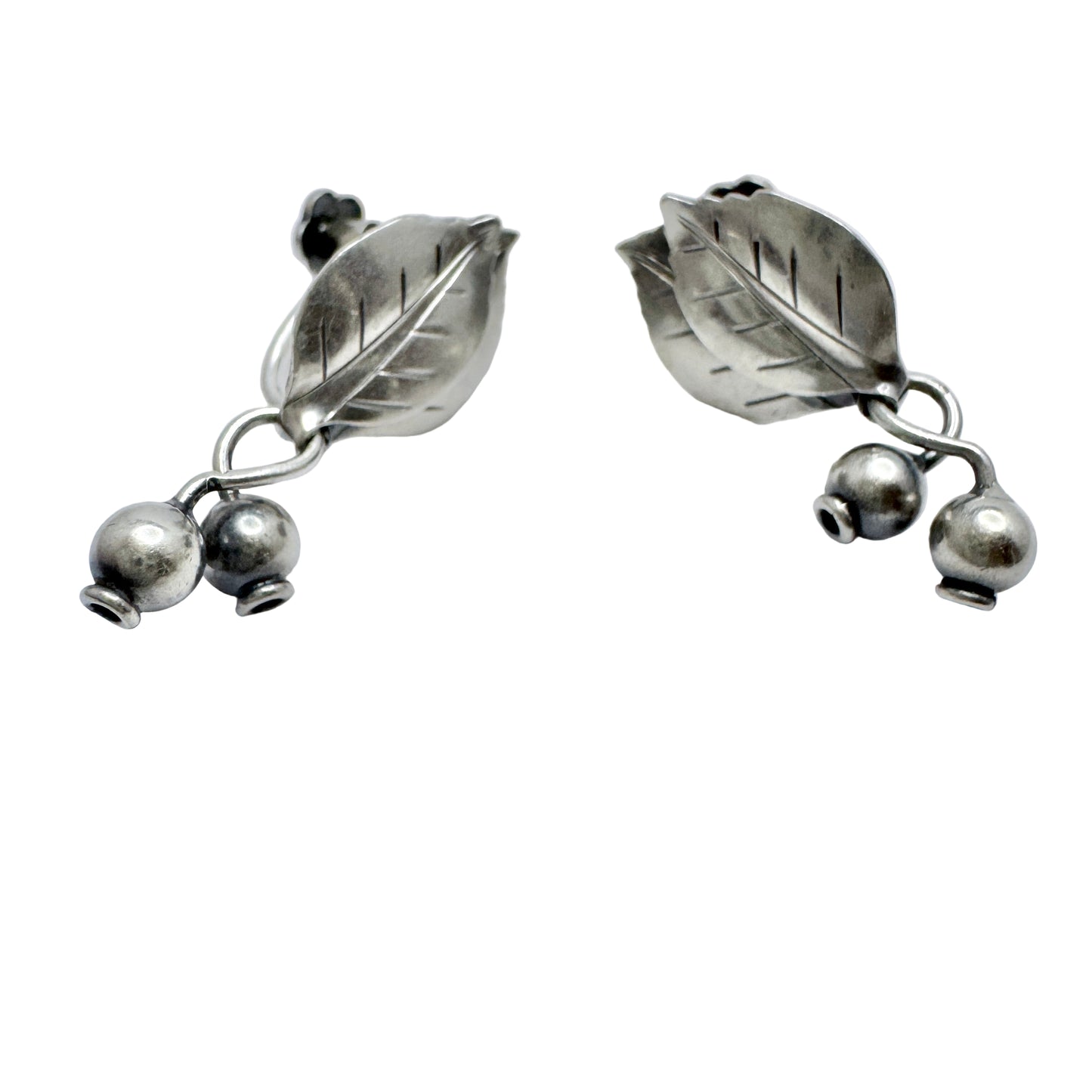 Gertrud Engel for Michelsen, Sweden 1952. Vintage Sterling Silver Earrings. Signed.