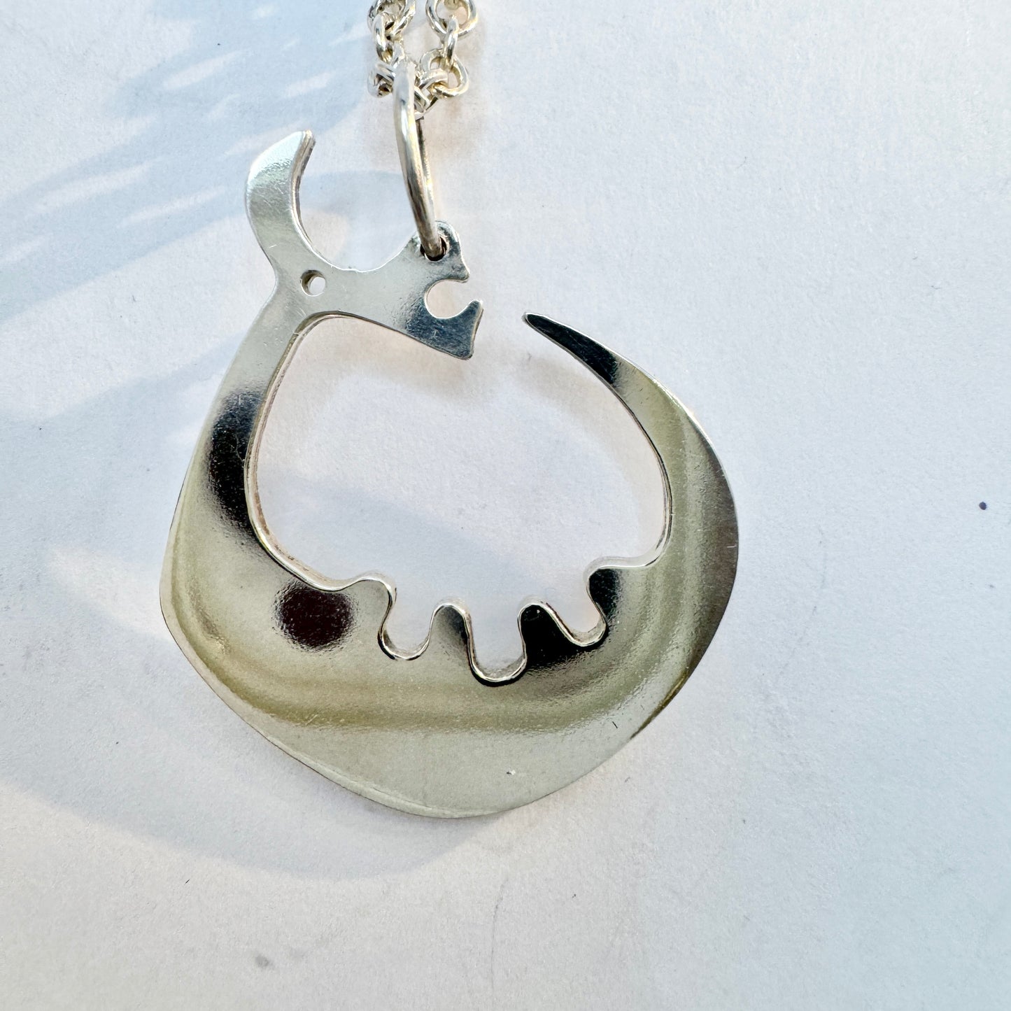 Kerstin Öhlin Lejonklou, Sweden 1984. Vintage Sterling Silver Pendant Necklace.