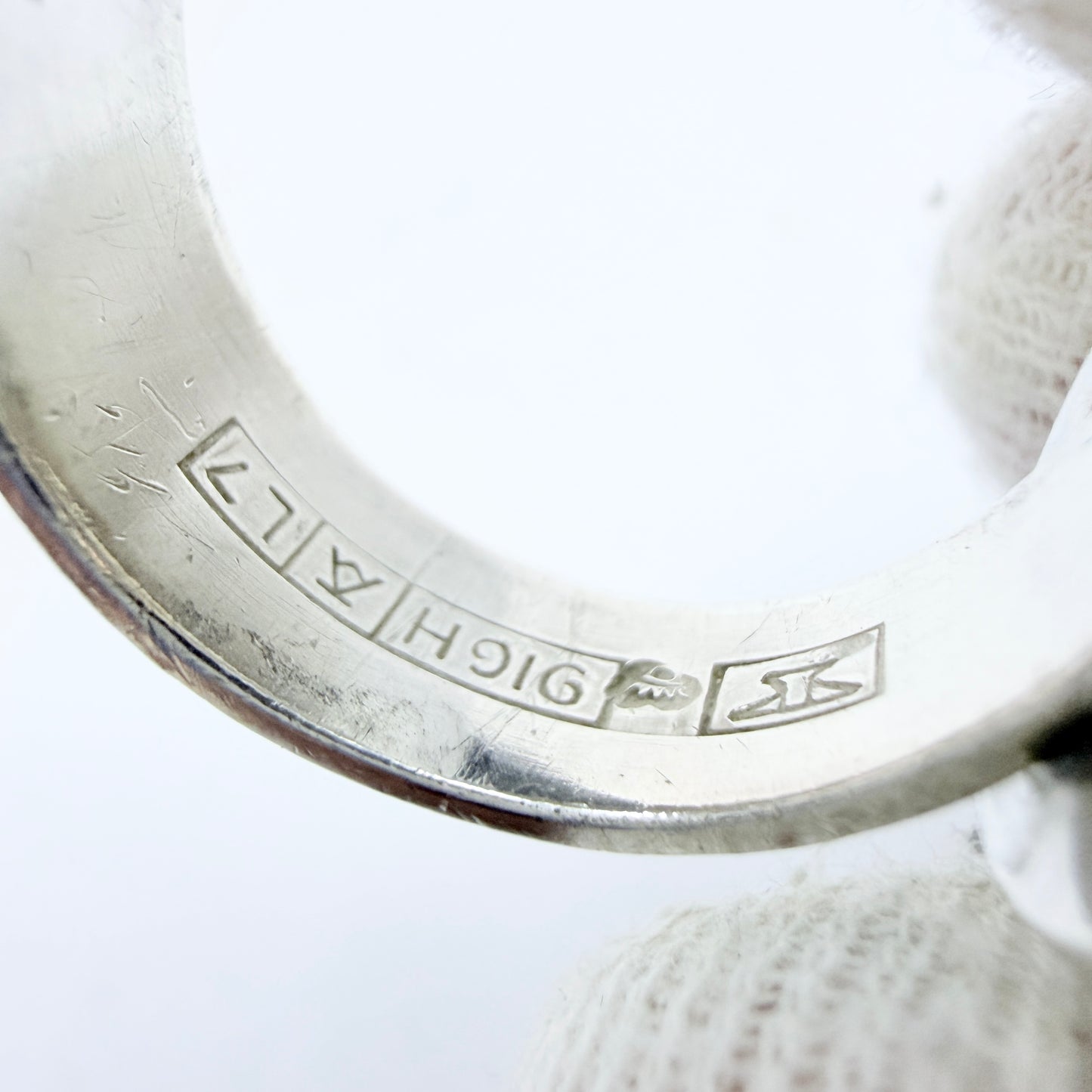 Elis Kauppi, Kupittaan Kulta Finland 1964. Vintage Solid Silver Rock Crystal Ring.