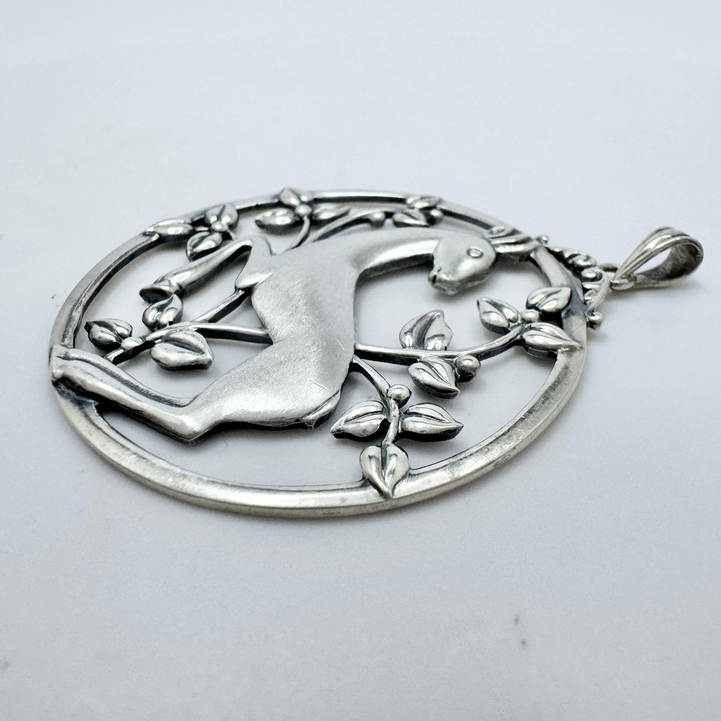 G Dahlgren, Sweden 1946. Vintage Solid Silver Pendant.