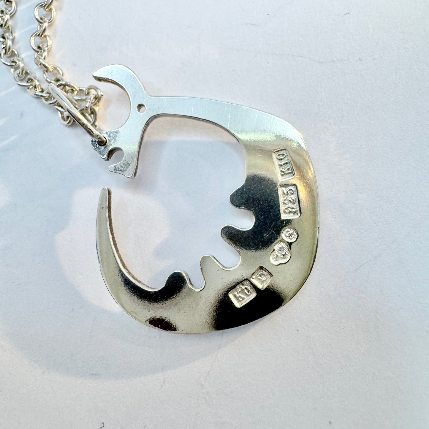 Kerstin Öhlin Lejonklou, Sweden 1984. Vintage Sterling Silver Pendant Necklace.