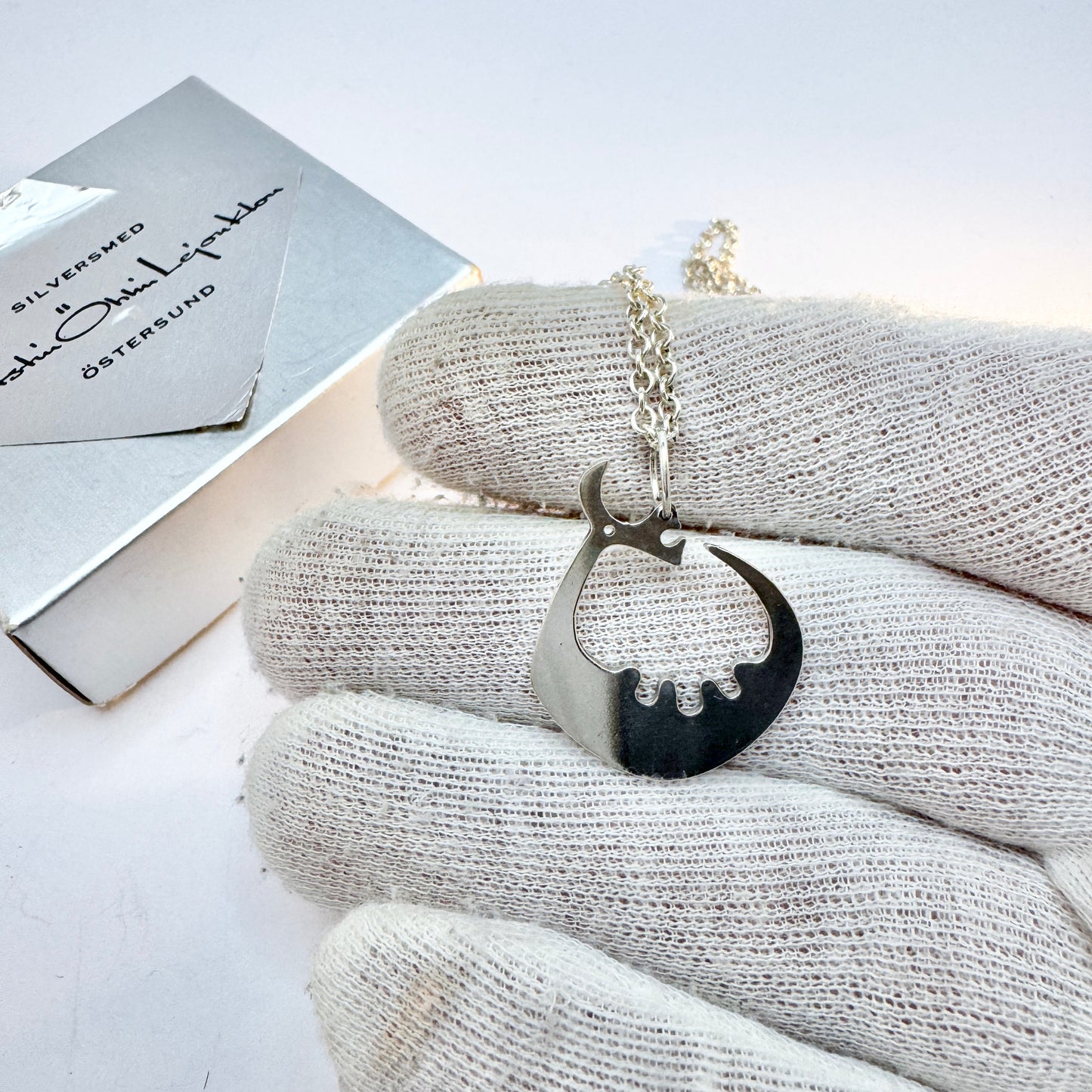 Kerstin Öhlin Lejonklou, Sweden 1984. Vintage Sterling Silver Pendant Necklace.