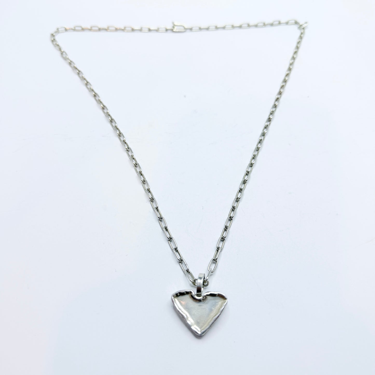 Claes E Giertta, Sweden 1974. Vintage Sterling Silver Heart Pendant Vecklace.