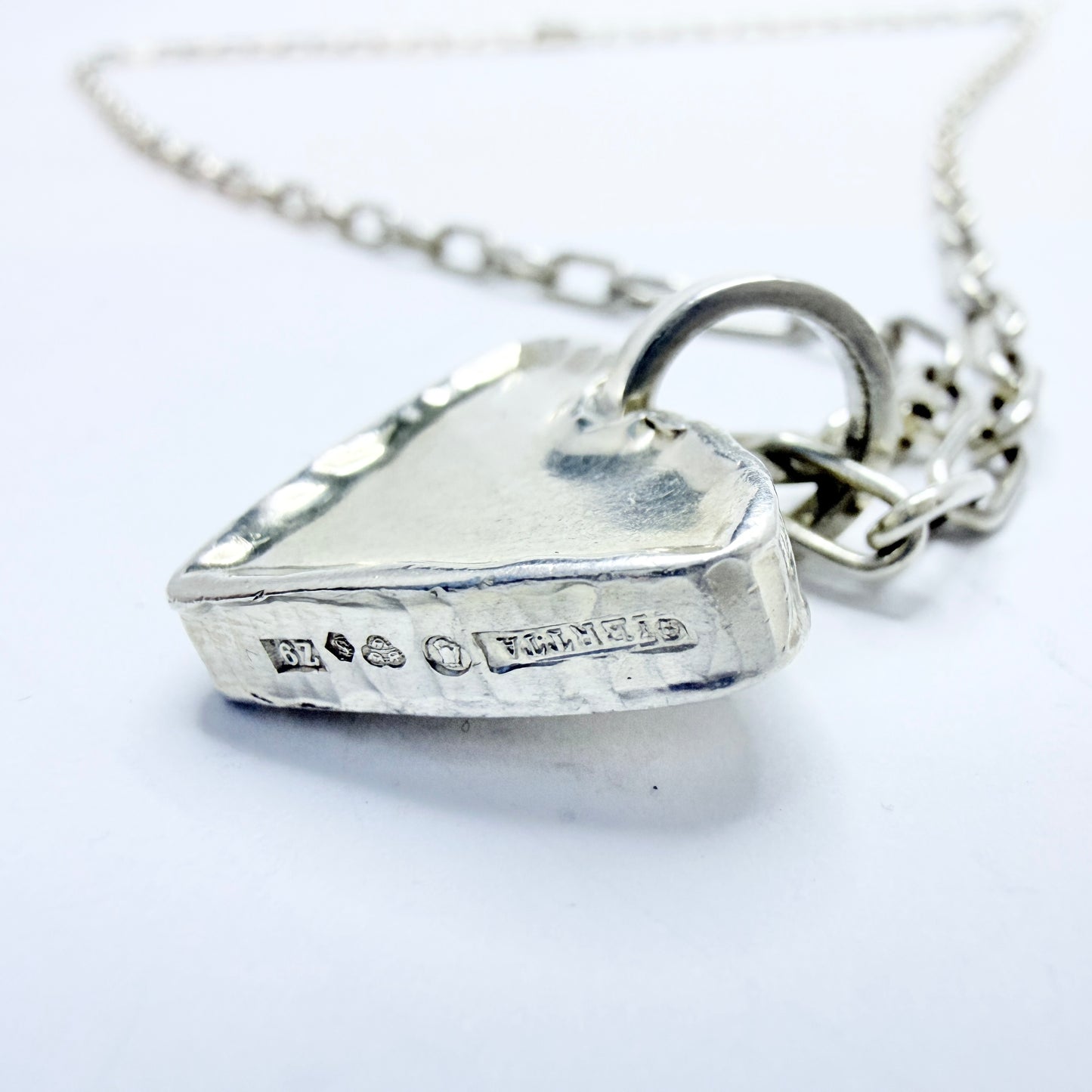 Claes E Giertta, Sweden 1974. Vintage Sterling Silver Heart Pendant Vecklace.