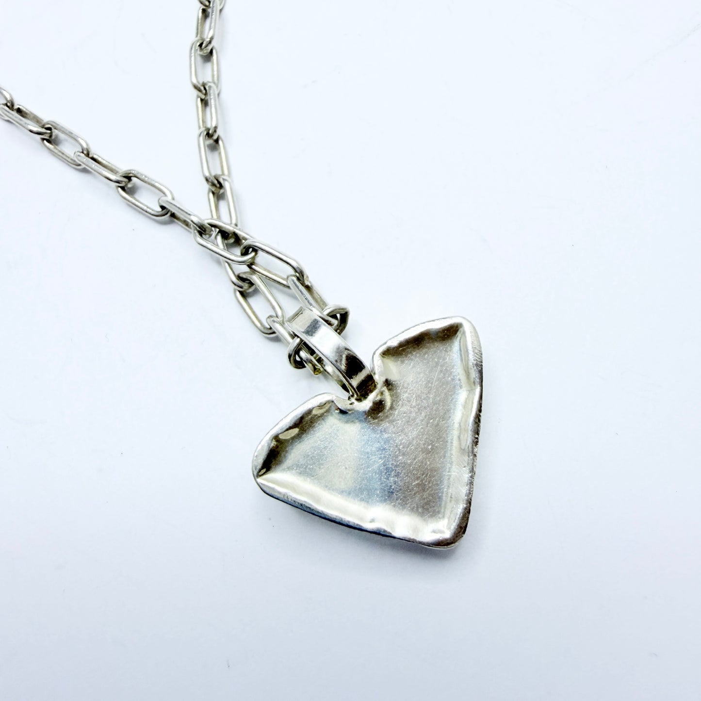 Claes E Giertta, Sweden 1974. Vintage Sterling Silver Heart Pendant Vecklace.
