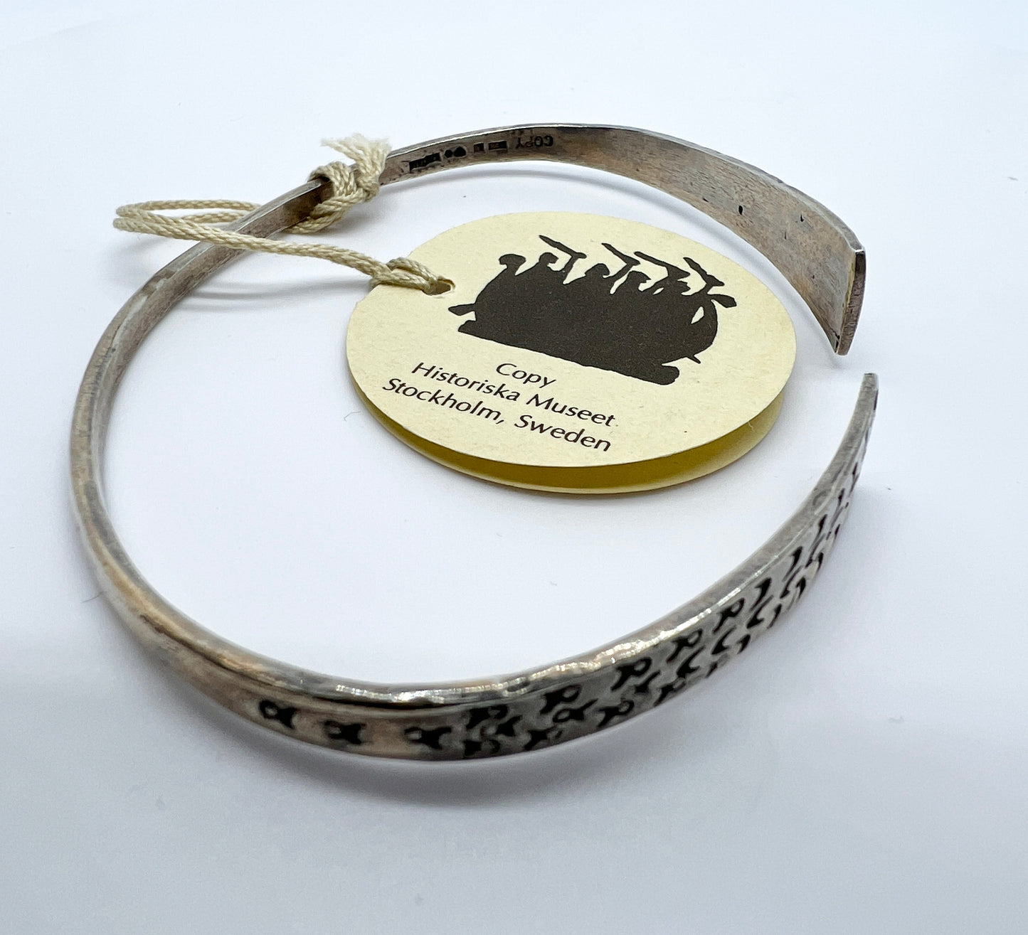Bength Hallberg, Sweden 1993. Vintage Roman Era Copy Sterling Silver Bracelet.
