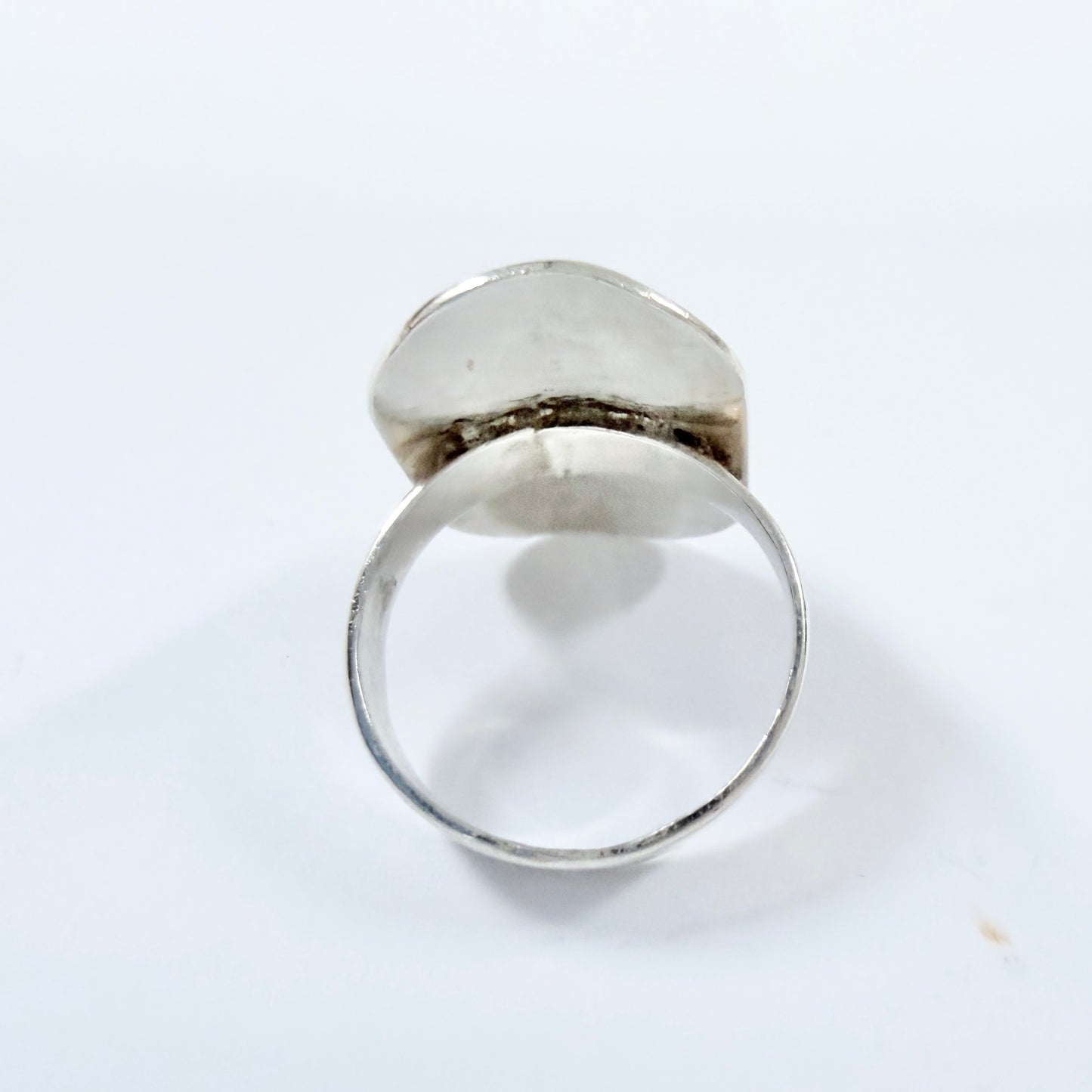 Sweden 1990. Vintage Sterling Silver Eilat Stone Ring.