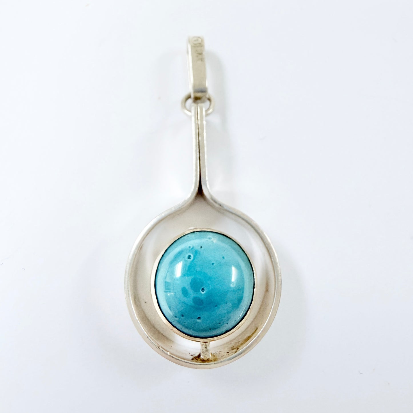 Victor Janson, Sweden 1975. Vintage Sterling Silver Bergslagen-stone Pendant.