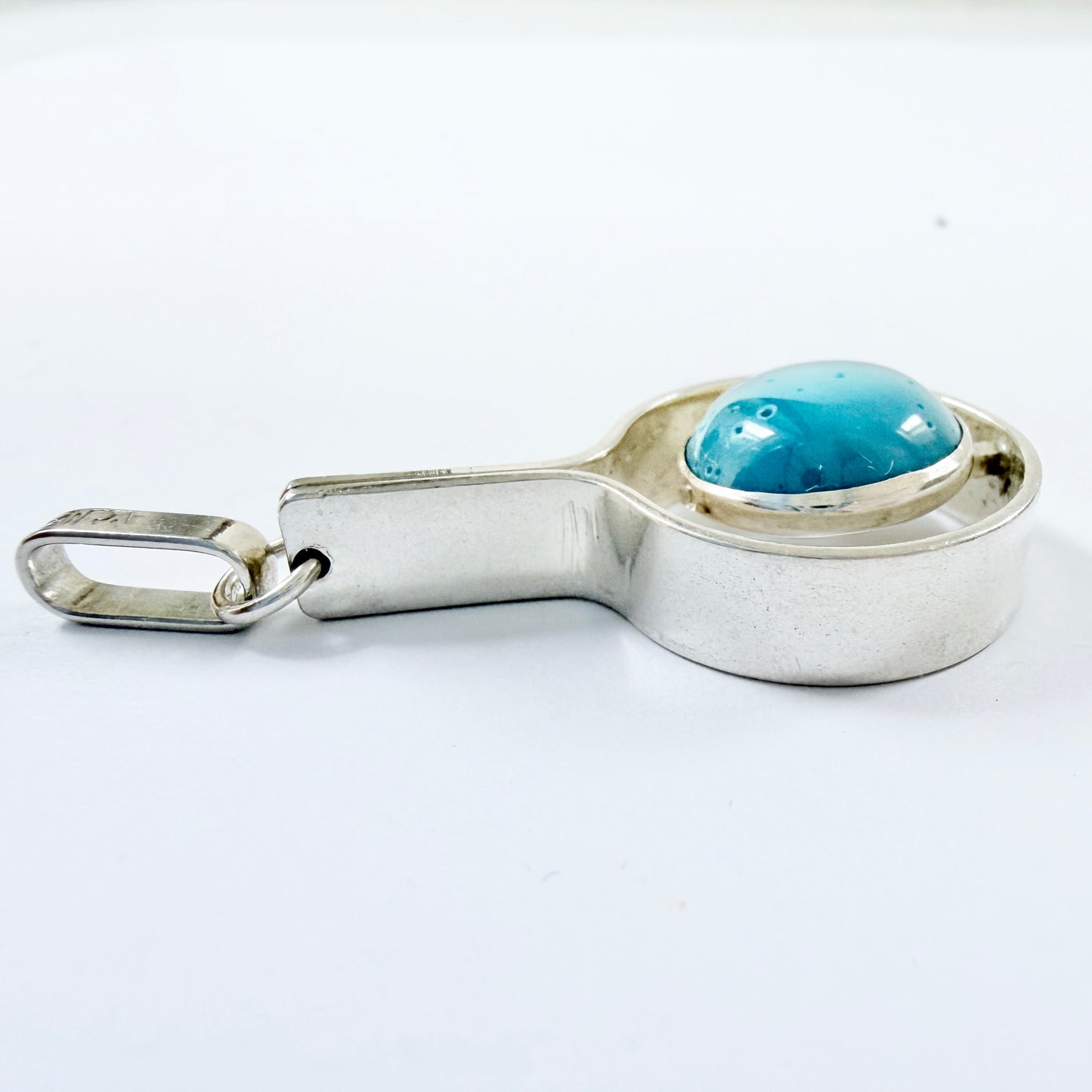 Victor Janson, Sweden 1975. Vintage Sterling Silver Bergslagen-stone Pendant.