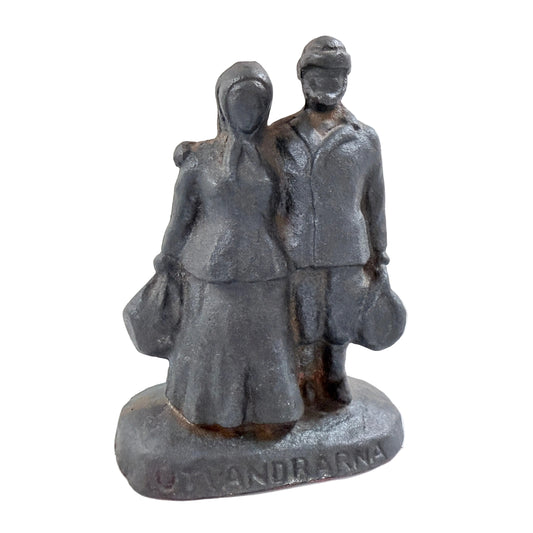 "Utvandrarna" (The Swedish Emigrants to the USA) Cast Iron Sculpture by Xenia Claesson