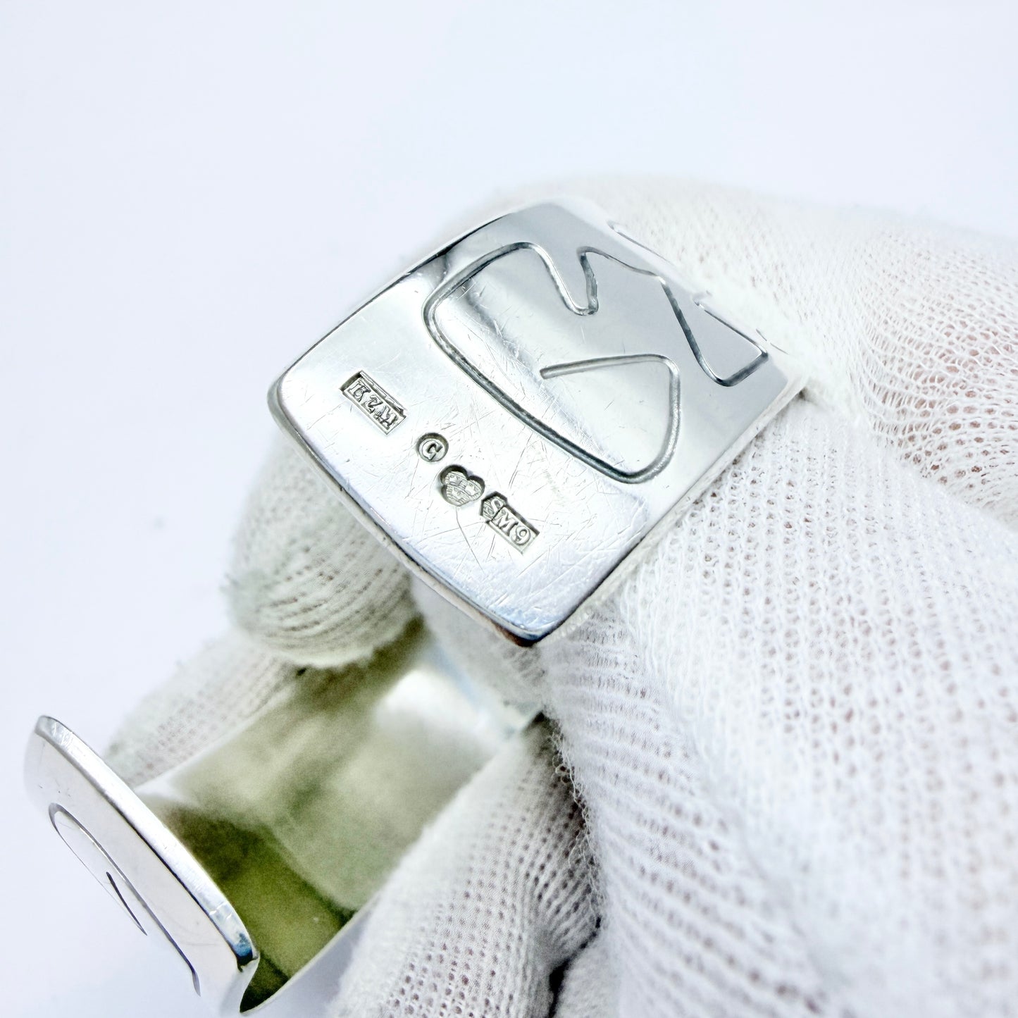 Karl Zilas Mattson, Sweden 1962. Vintage Sterling Silver Cuff Bracelet.
