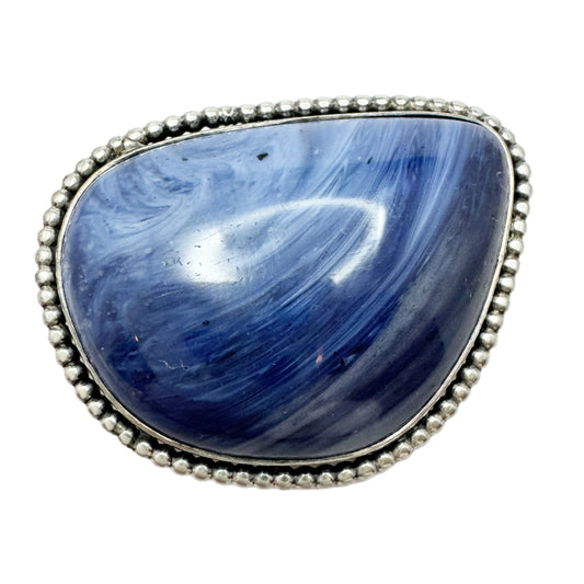 Gösta Eriksson, Sweden 1973. Vintage Solid Silver Bergslagen-stone Brooch.