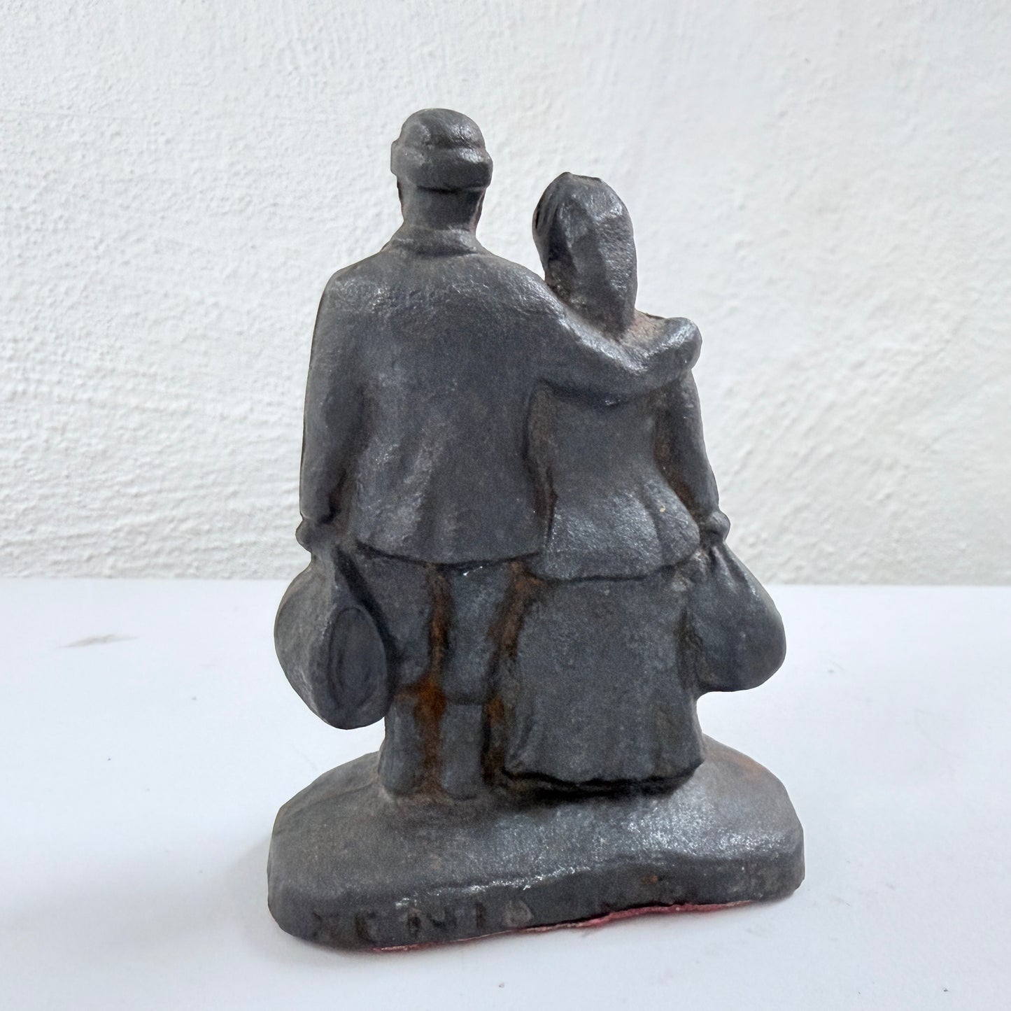 "Utvandrarna" (The Swedish Emigrants to the USA) Cast Iron Sculpture by Xenia Claesson