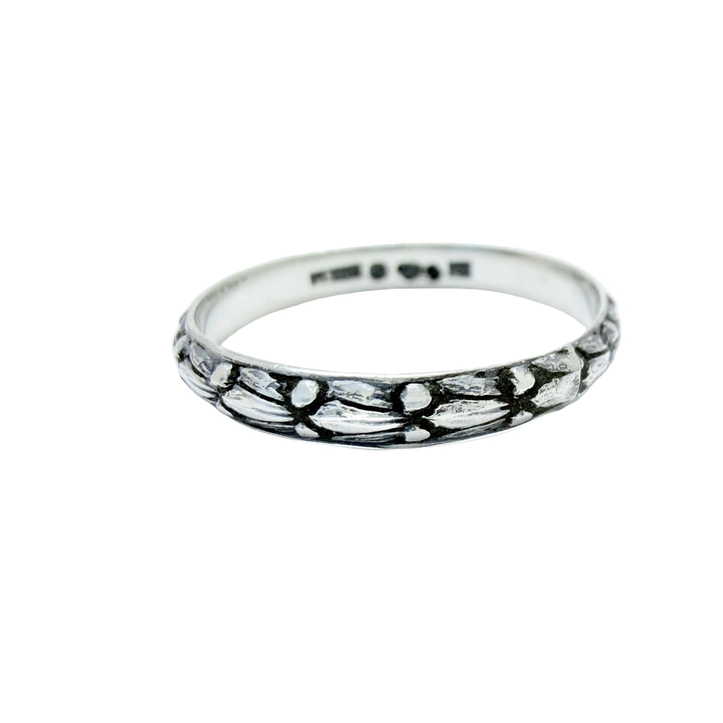 Ekström & Blohm, Sweden 1935. Vintage Solid Silver Band Ring.