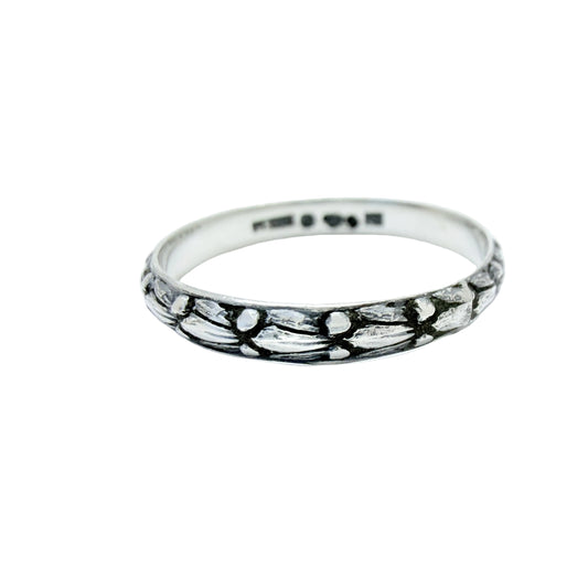 Ekström & Blohm, Sweden 1935. Vintage Solid Silver Band Ring.