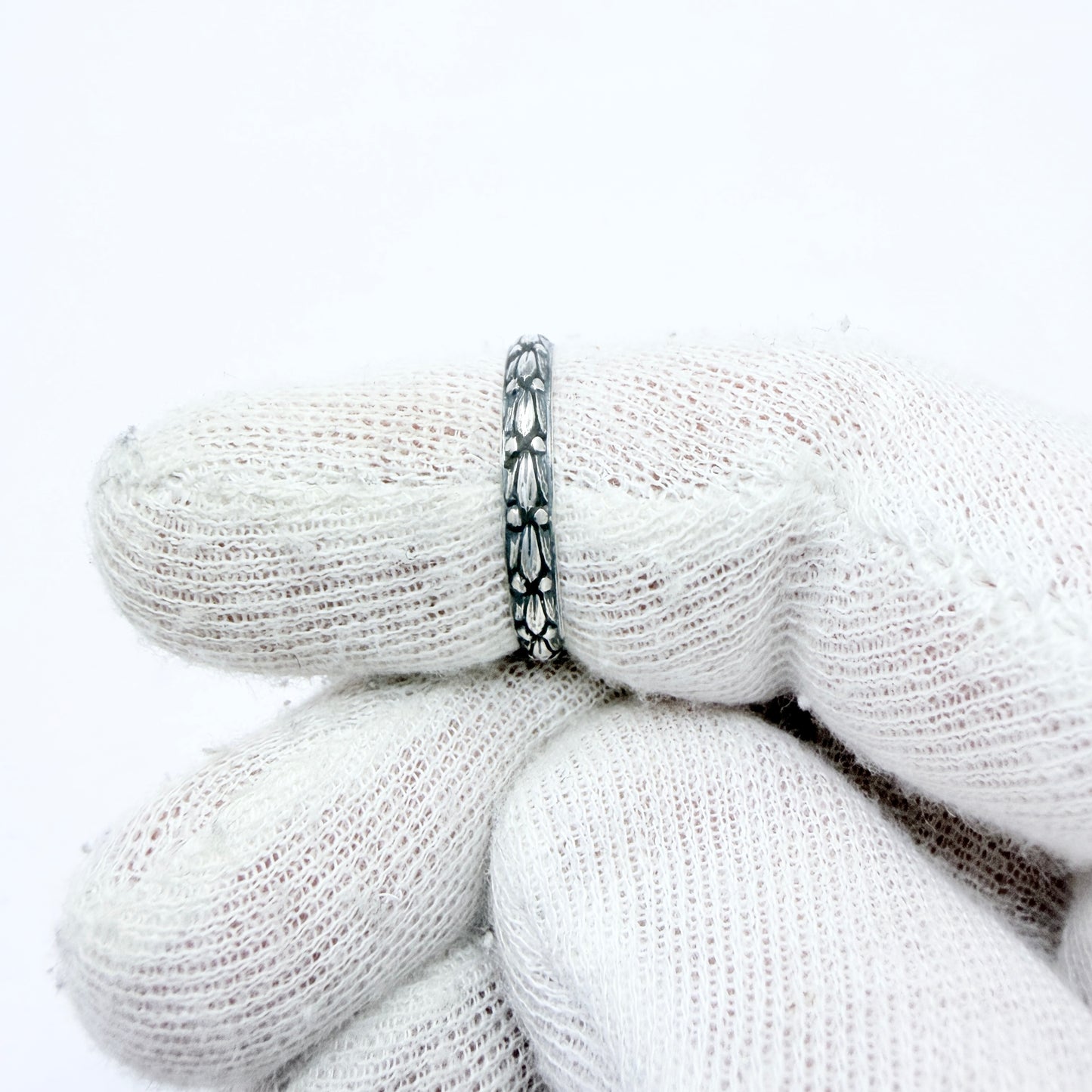 Ekström & Blohm, Sweden 1935. Vintage Solid Silver Band Ring.