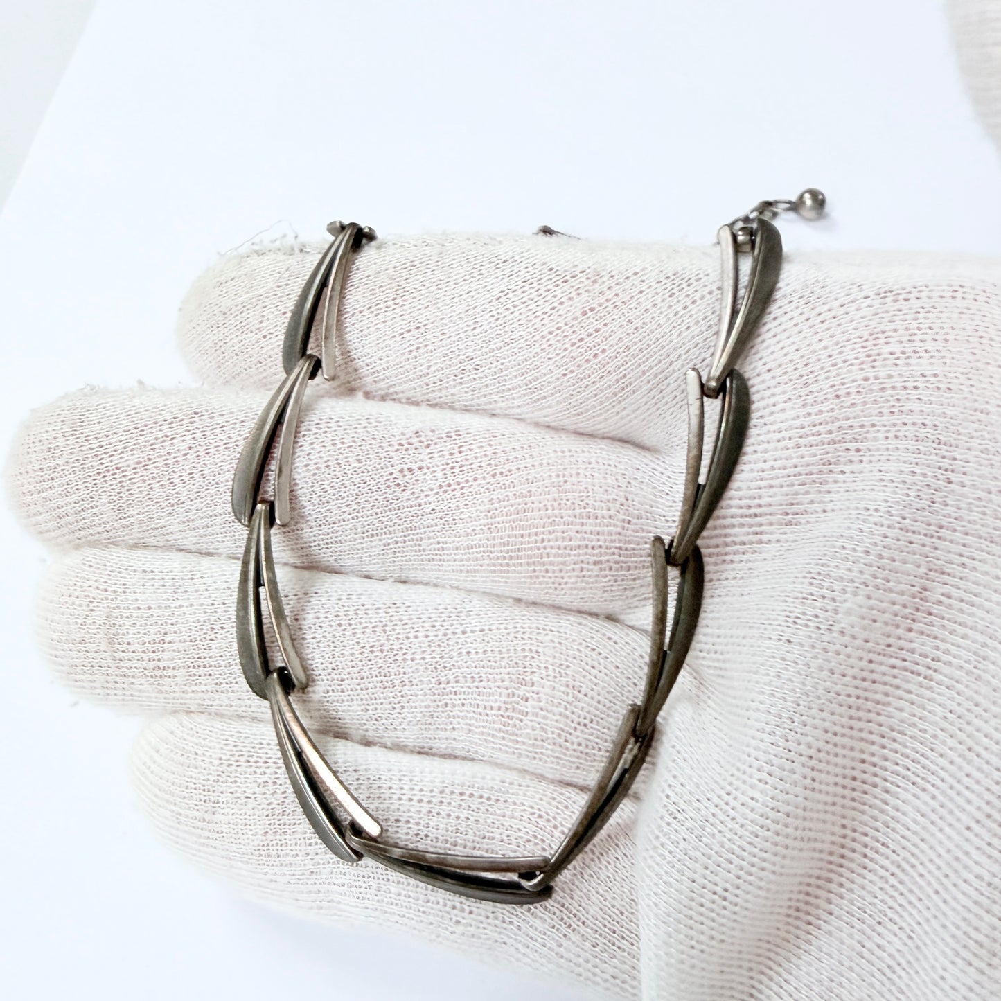 Andreas Daub, Germany 1950-60s. Vintage Solid Silver Necklace.