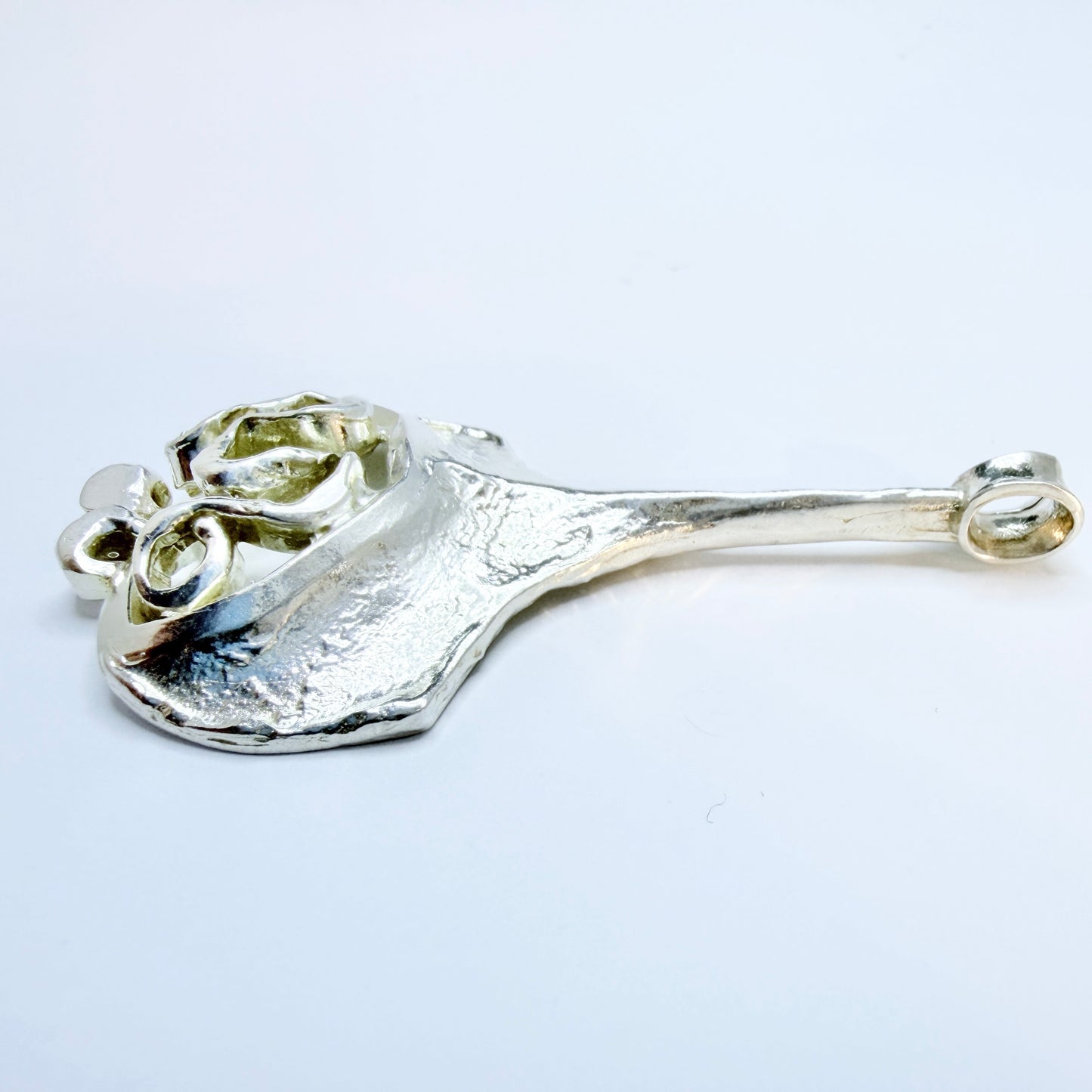 Robbert, for Nordisk Kokusai Sweden 1975. Large Vintage Sterling Silver Pendant. Signed.