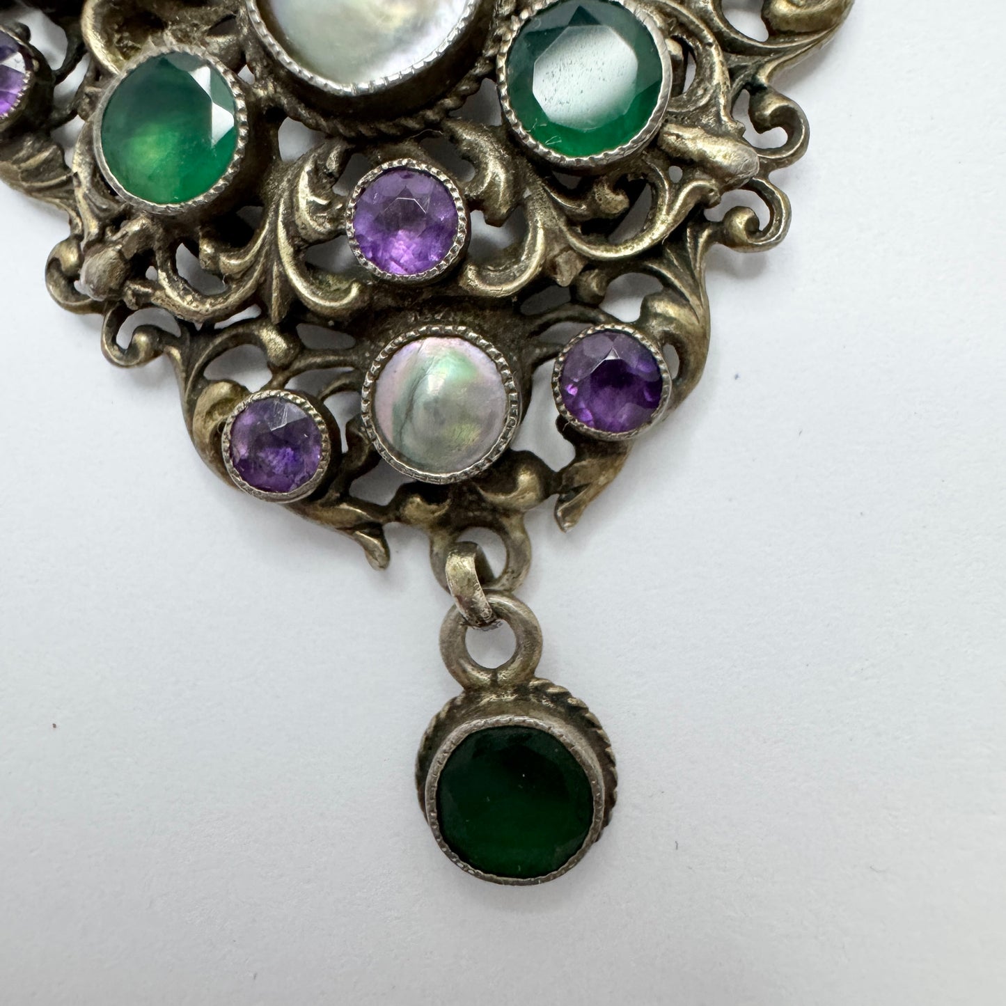 Martin Mayer, Germany ca 1920. Antique Solid Silver Pendant Necklace.