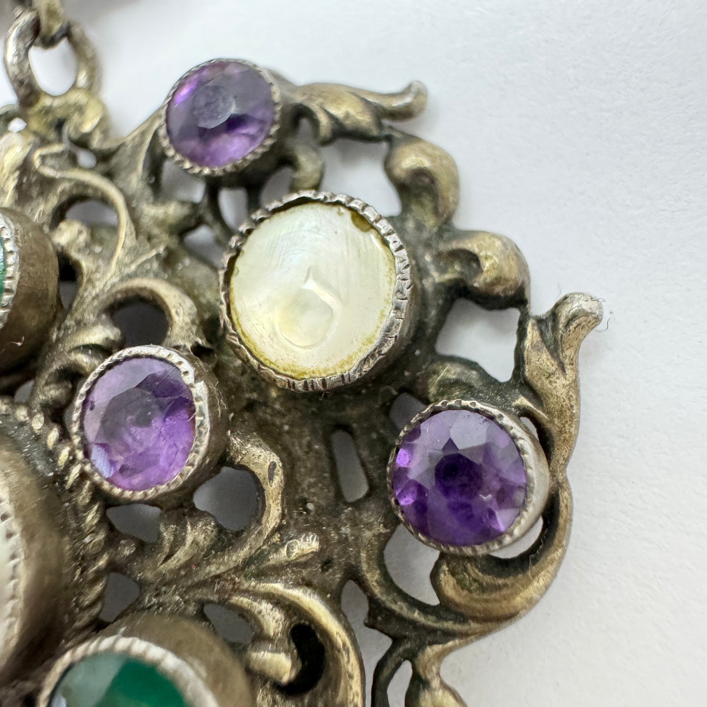 Martin Mayer, Germany ca 1920. Antique Solid Silver Pendant Necklace.