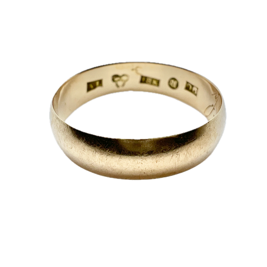 Anton Lundin, Sweden 1892. Antique 18k Gold Wedding Band Ring.