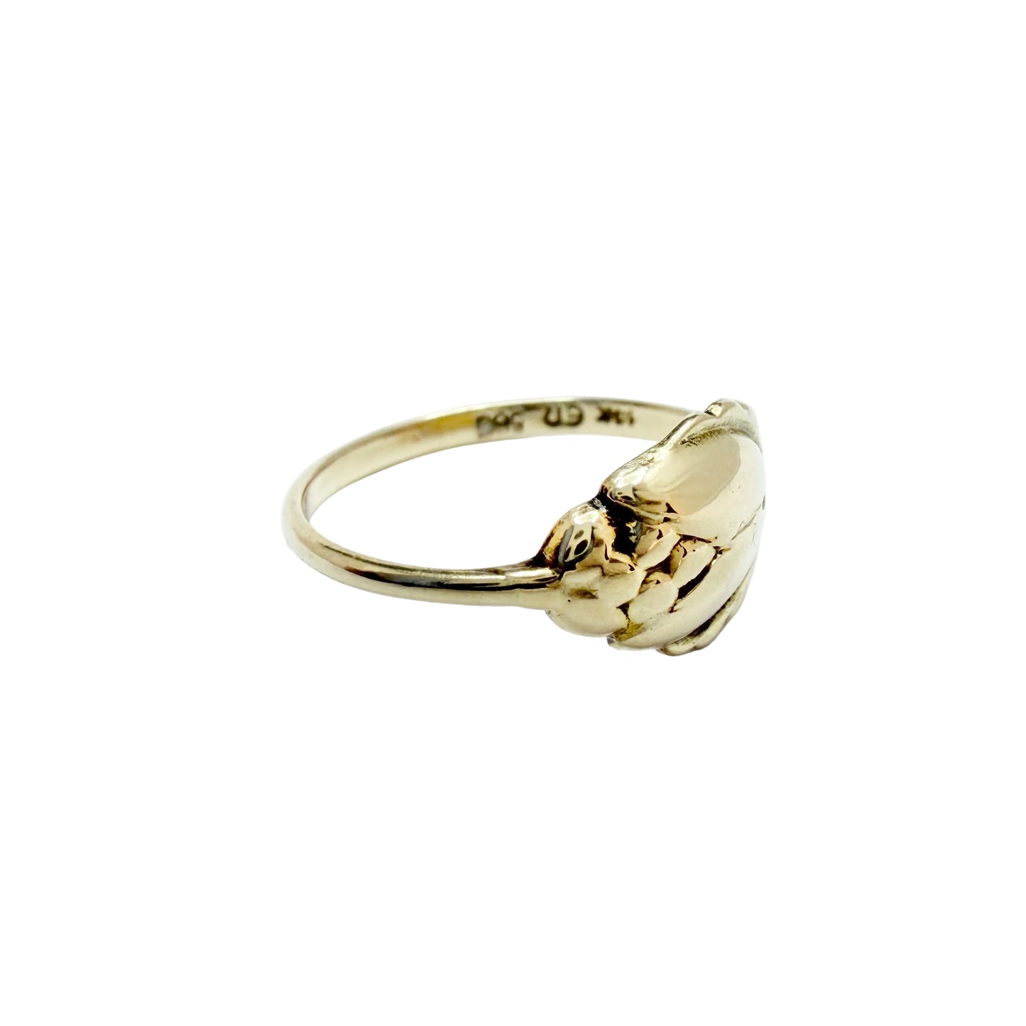 Evald Nielsen, Denmark. Antique Art Nouveau 14k Gold Ring.