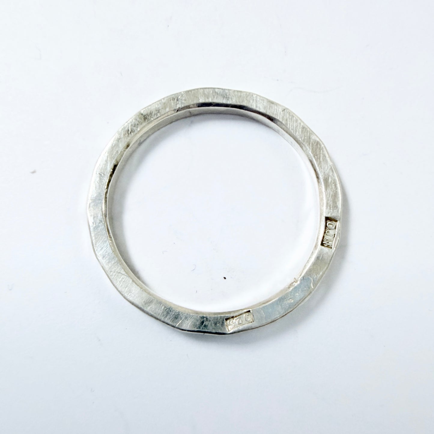 Owe Johansson, Sweden. Vintage Sterling Silver Unisex Ring.