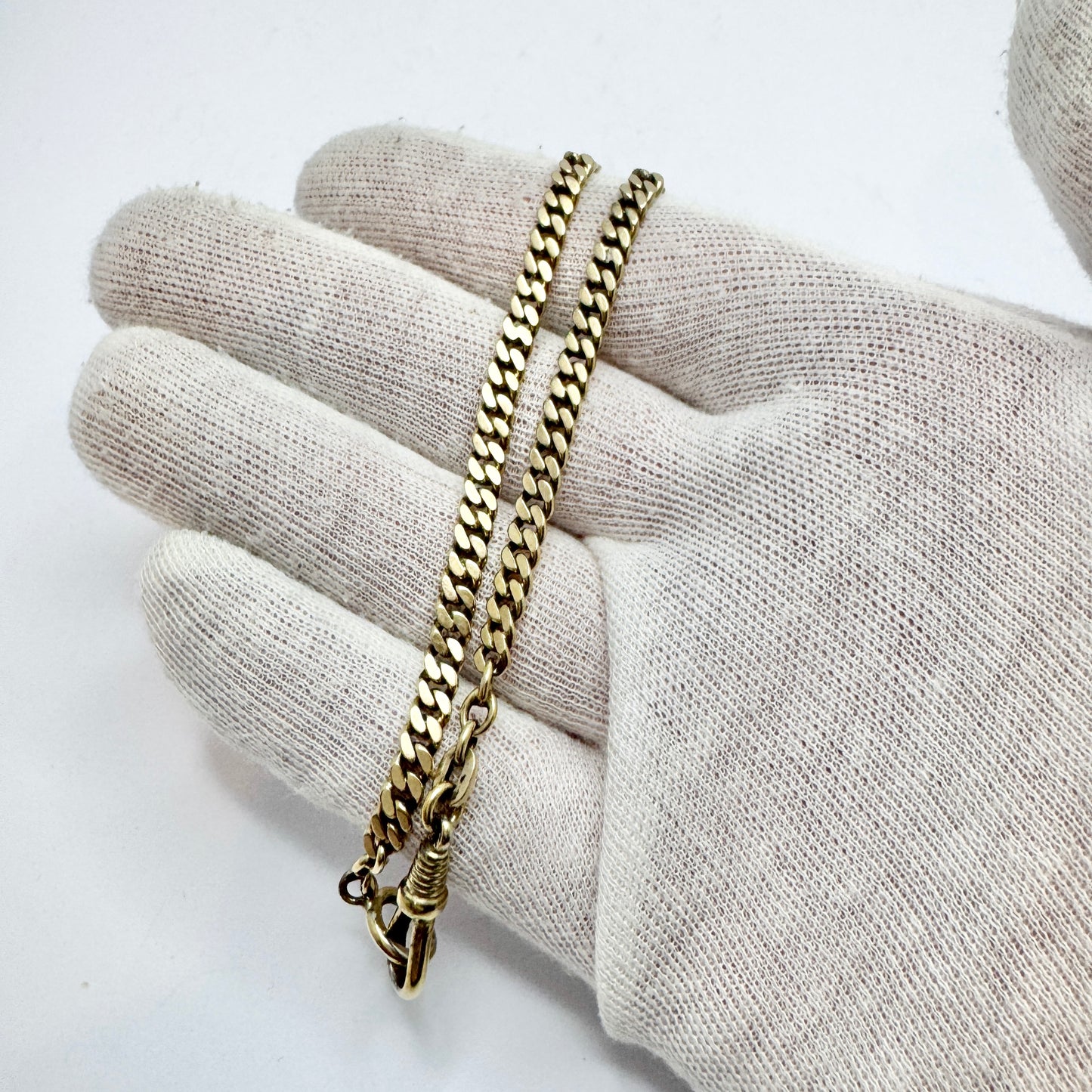 Sweden early 1900s. Gilt Solid Silver Watch Chain.