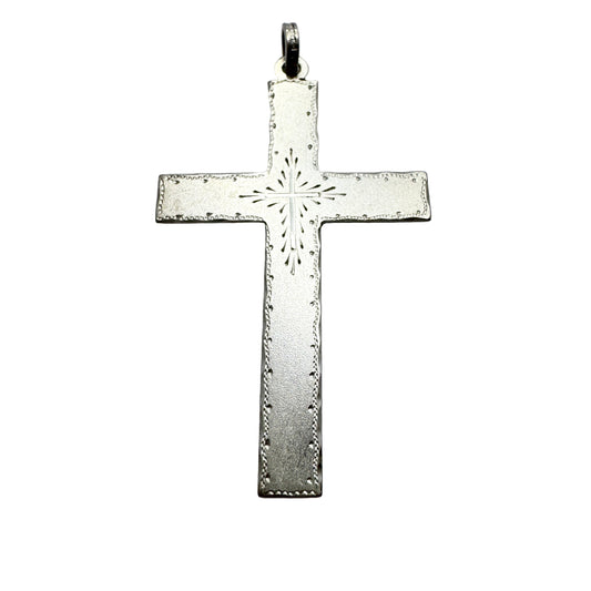 G Dahlgren, Sweden 1943. WW2-era Solid Silver Cross Pendant.