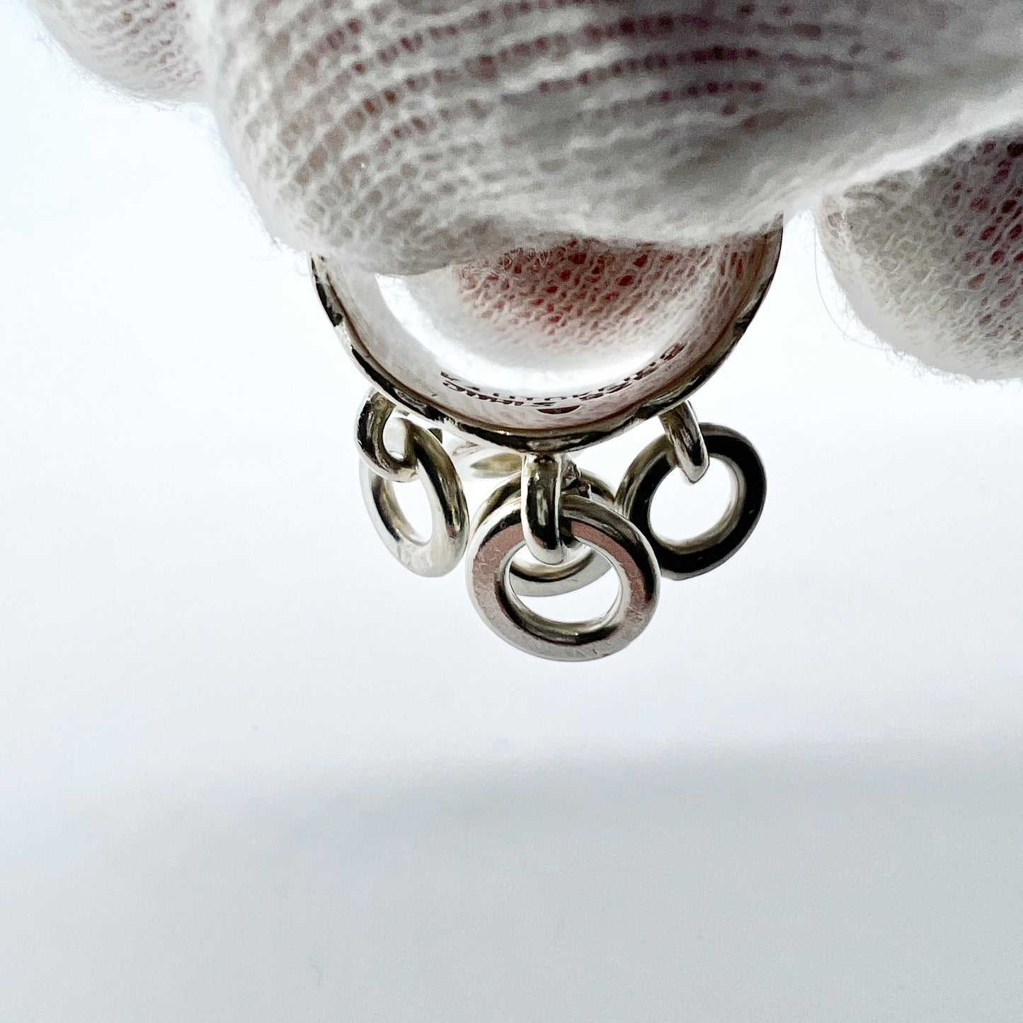 Juhls Kautokeino, Norway. Vintage Sterling Silver Traditional Sami Laplander Ring.