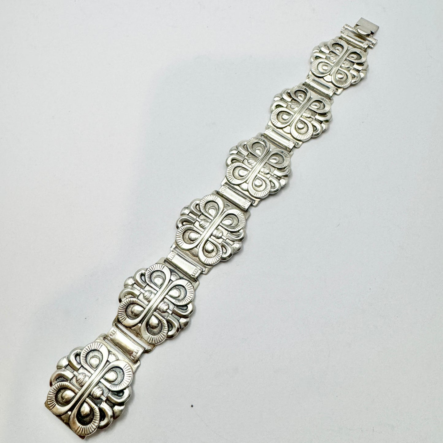 David-Andersen, Norway 1930-40s. Vintage Solid Silver Bracelet.