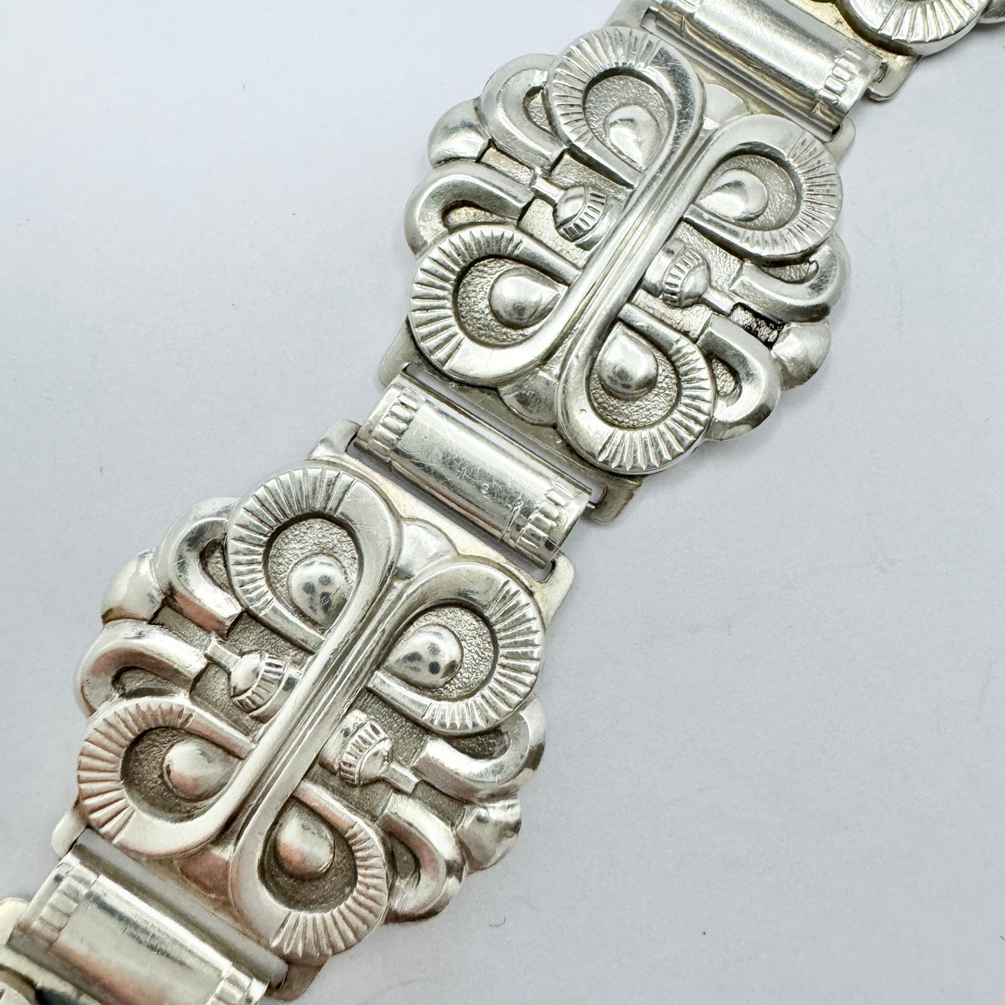 David-Andersen, Norway 1930-40s. Vintage Solid Silver Bracelet.