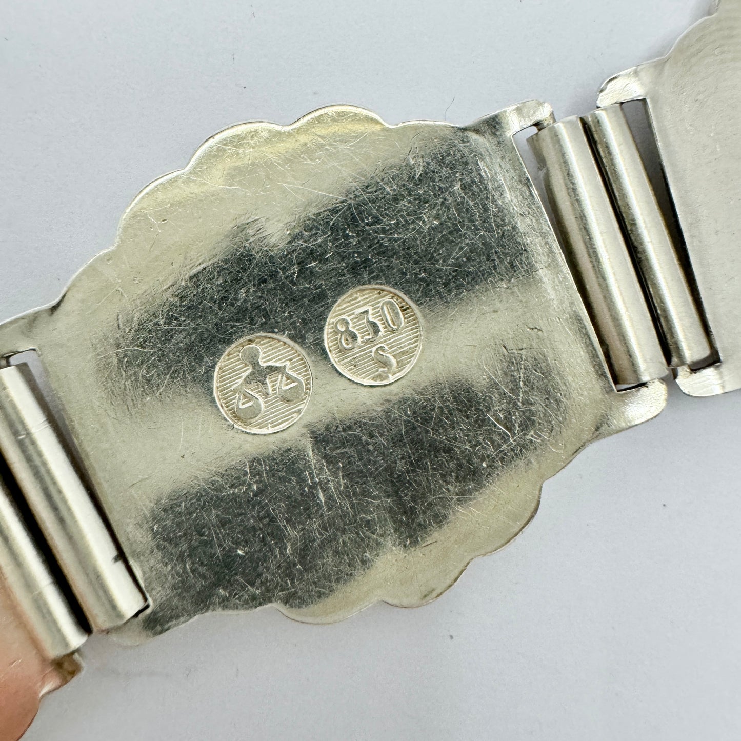 David-Andersen, Norway 1930-40s. Vintage Solid Silver Bracelet.