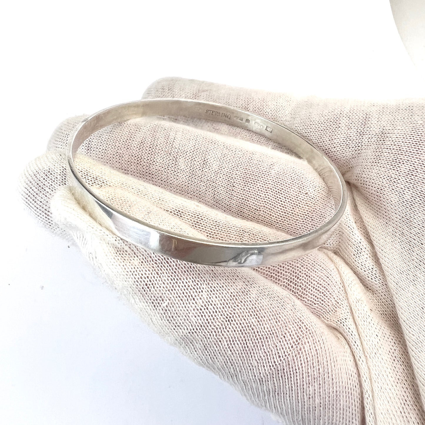 Walter Pry, Sweden year 1960. Vintage Sterling Silver Bangle Bracelet.