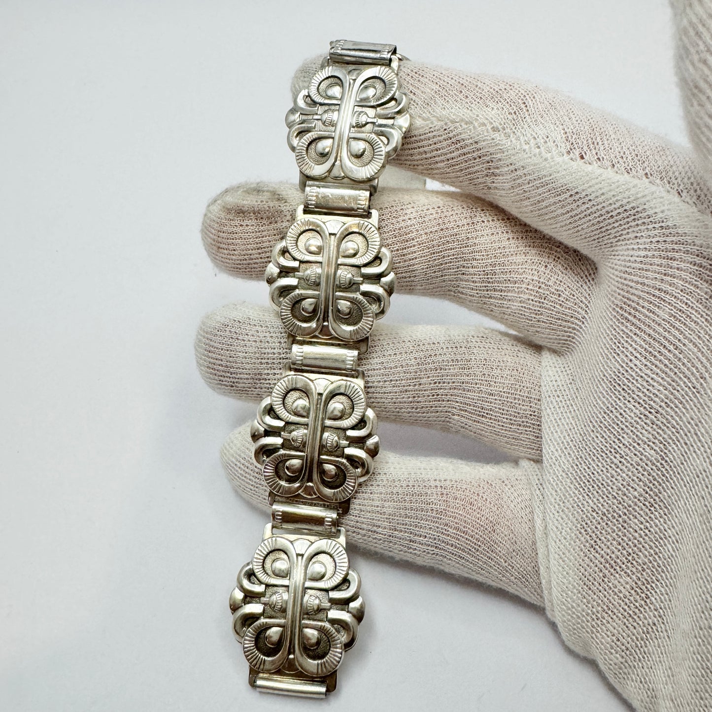 David-Andersen, Norway 1930-40s. Vintage Solid Silver Bracelet.