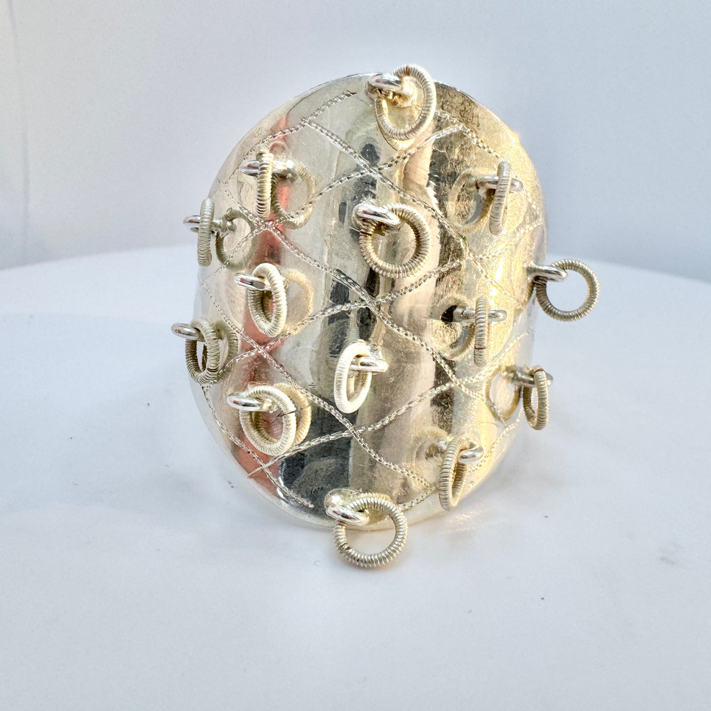 Sweden 1942. Vintage Solid Silver Sami / Laplander Scarf Ring.