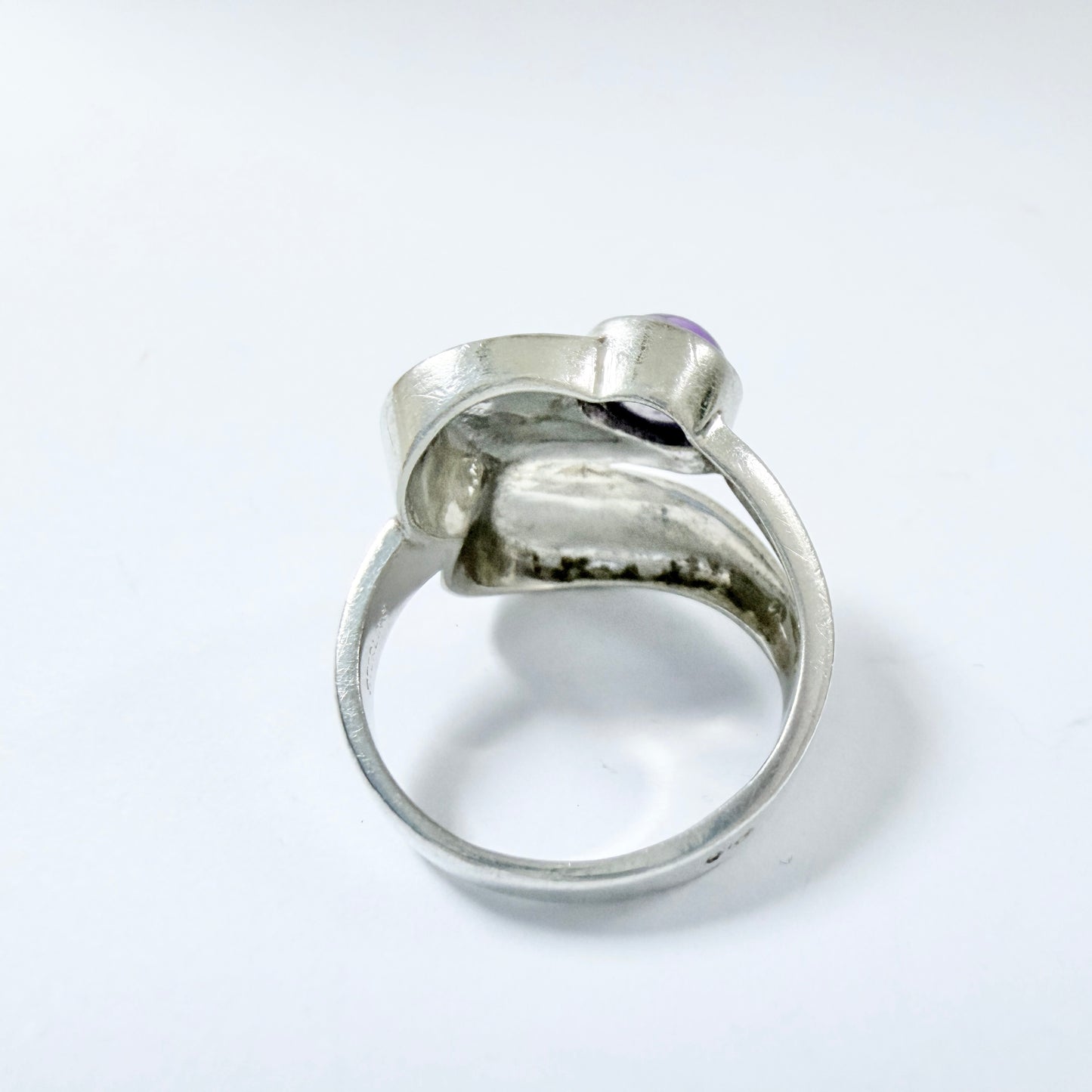 Vintage 1950-60s. Sterling Silver Amethyst Ring.