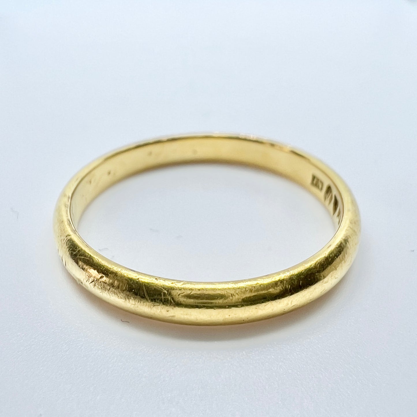 T Nordström, Sweden 1911. Antique 20k Gold Men's Wedding Band Ring.