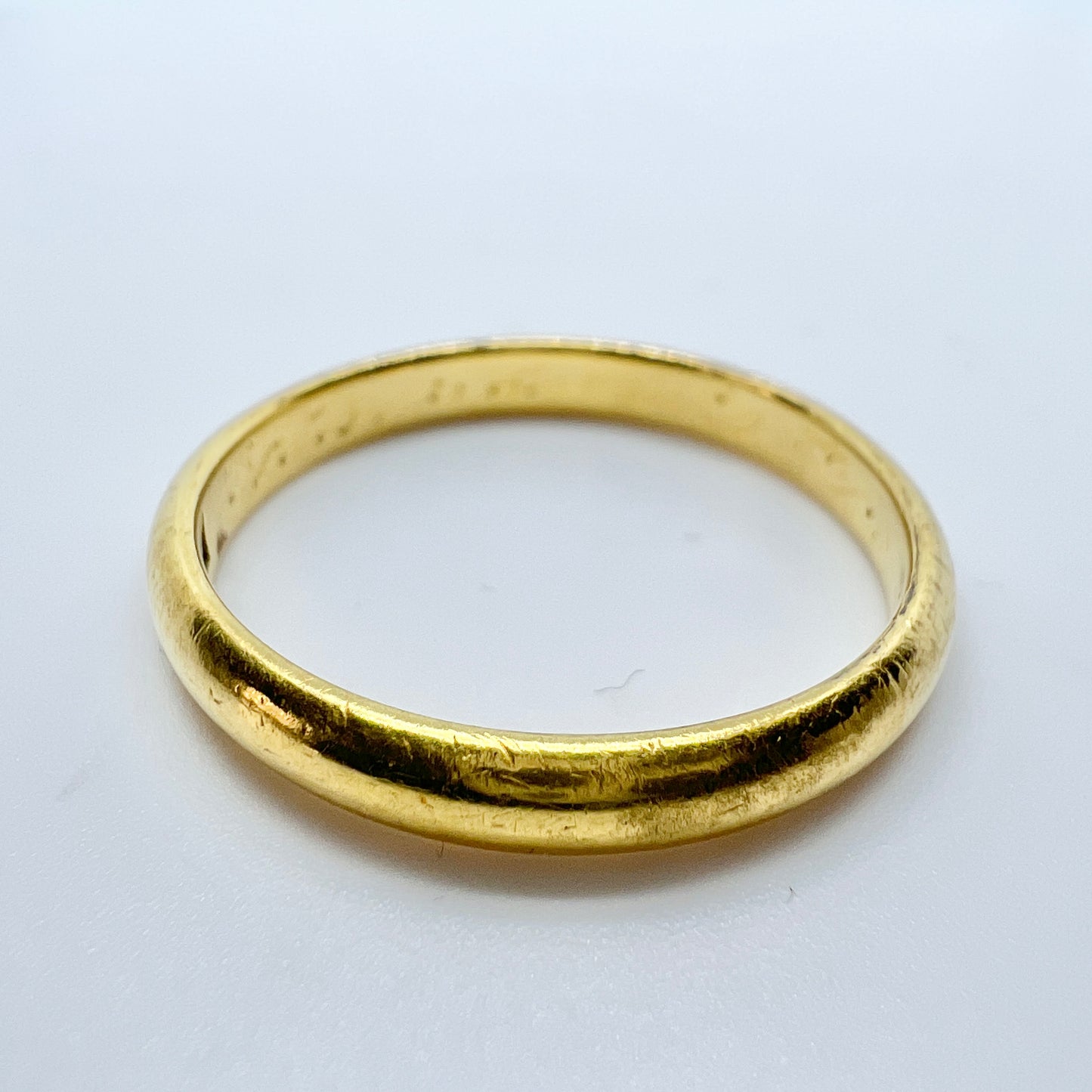 T Nordström, Sweden 1911. Antique 20k Gold Men's Wedding Band Ring.