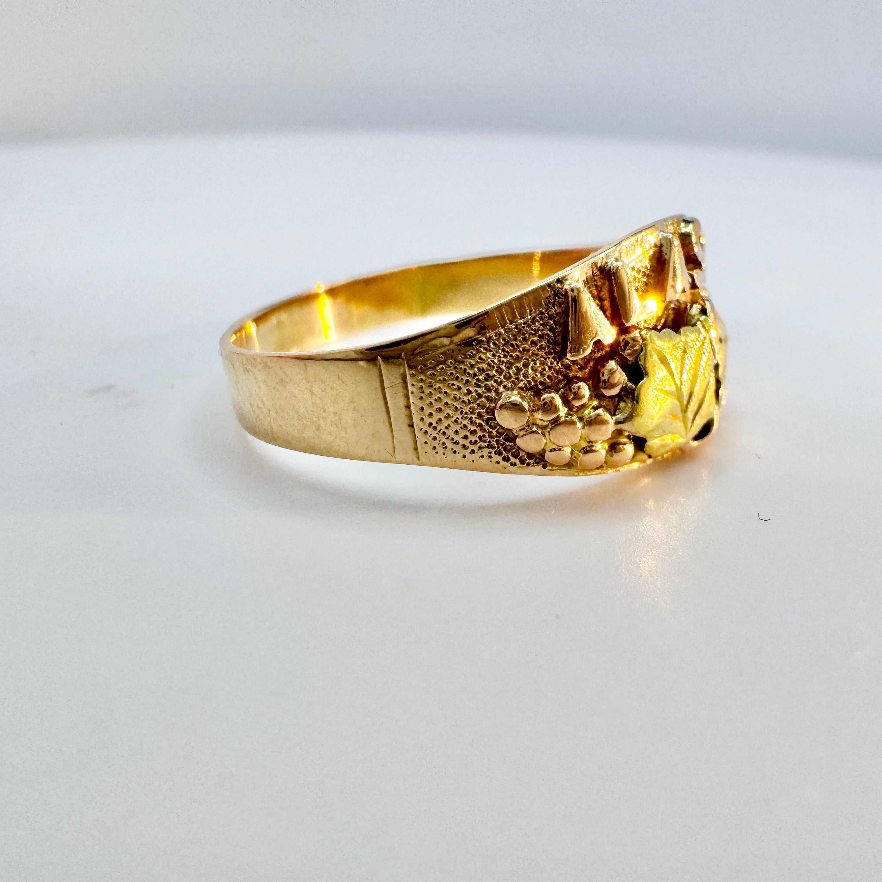 Vintage Solid 14K Gold Alaska Klondike Tourist Ring – T Niklasson