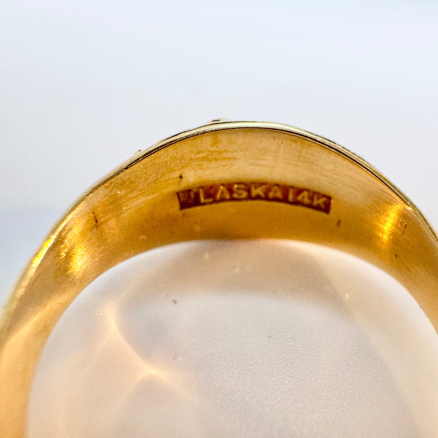 Vintage Solid 14K Gold Alaska Klondike Tourist Ring