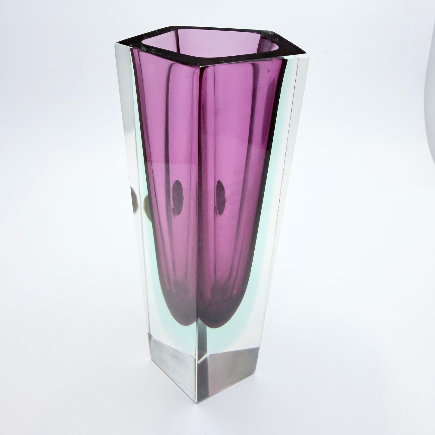 Attr. Flavio Poli, Murano Italy ca 1950s. Vintage Sommerso Glass Vase.