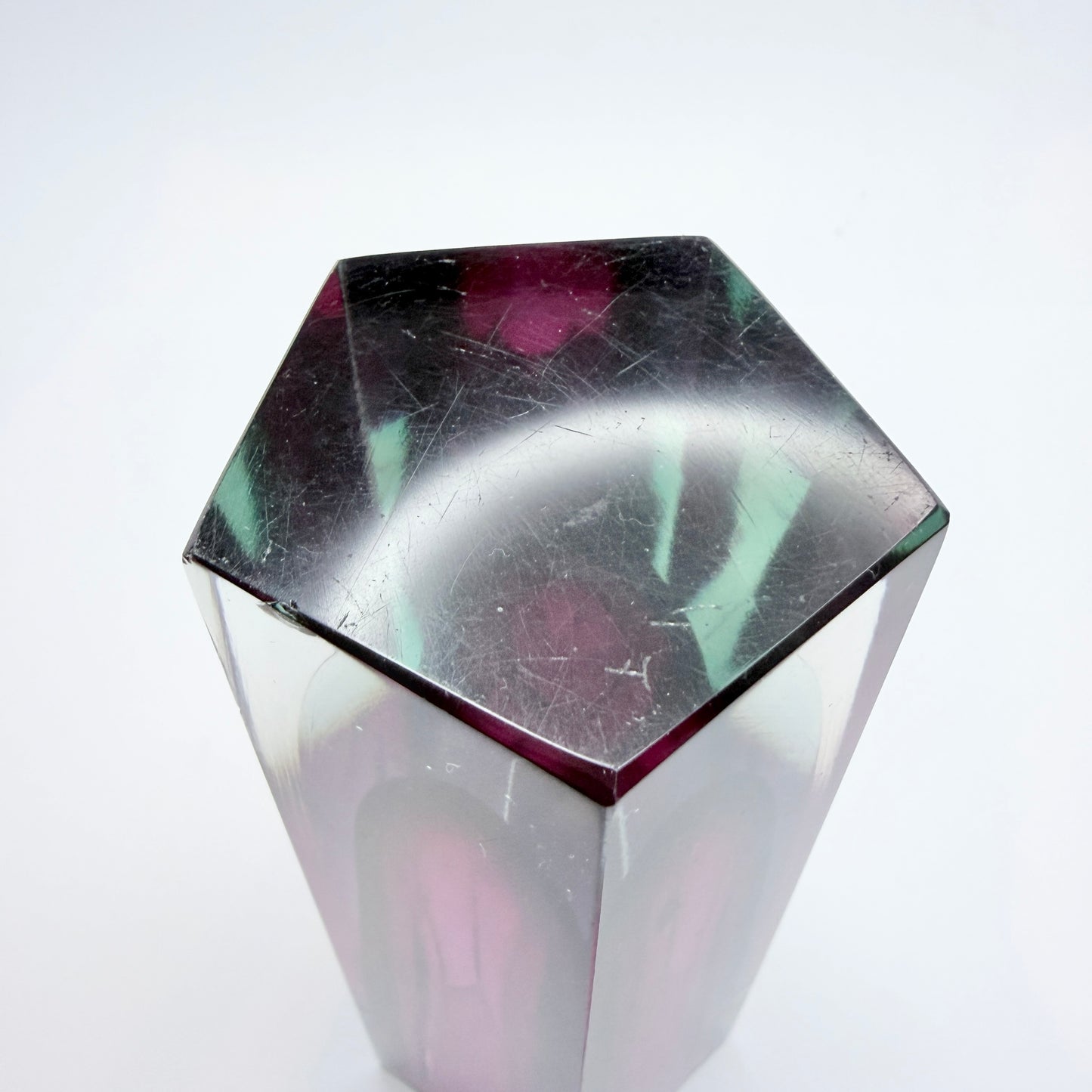 Attr. Flavio Poli, Murano Italy ca 1950s. Vintage Sommerso Glass Vase.