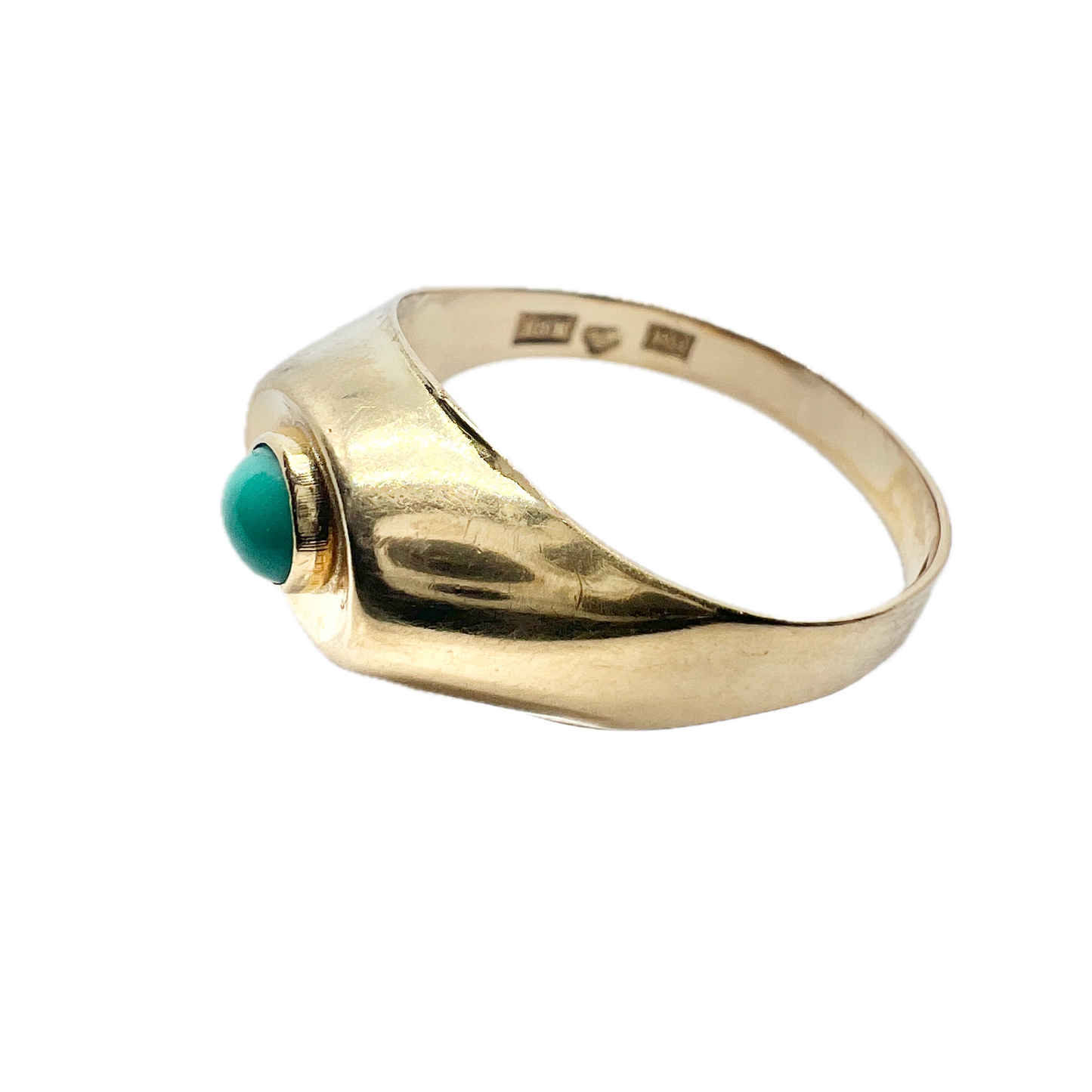 Alton, Sweden 1965. Vintage 18k Gold Turquoise Ring.