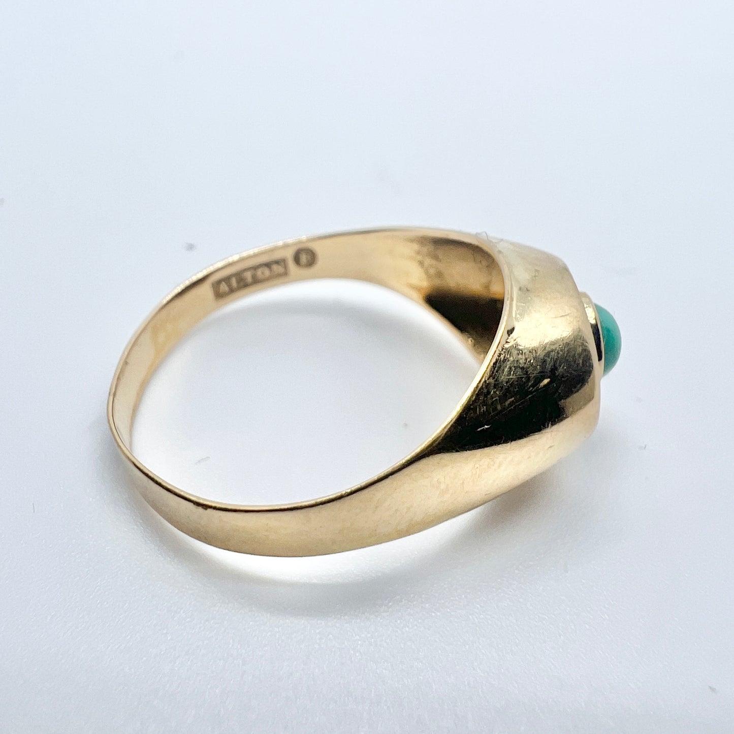 Alton, Sweden 1965. Vintage 18k Gold Turquoise Ring.